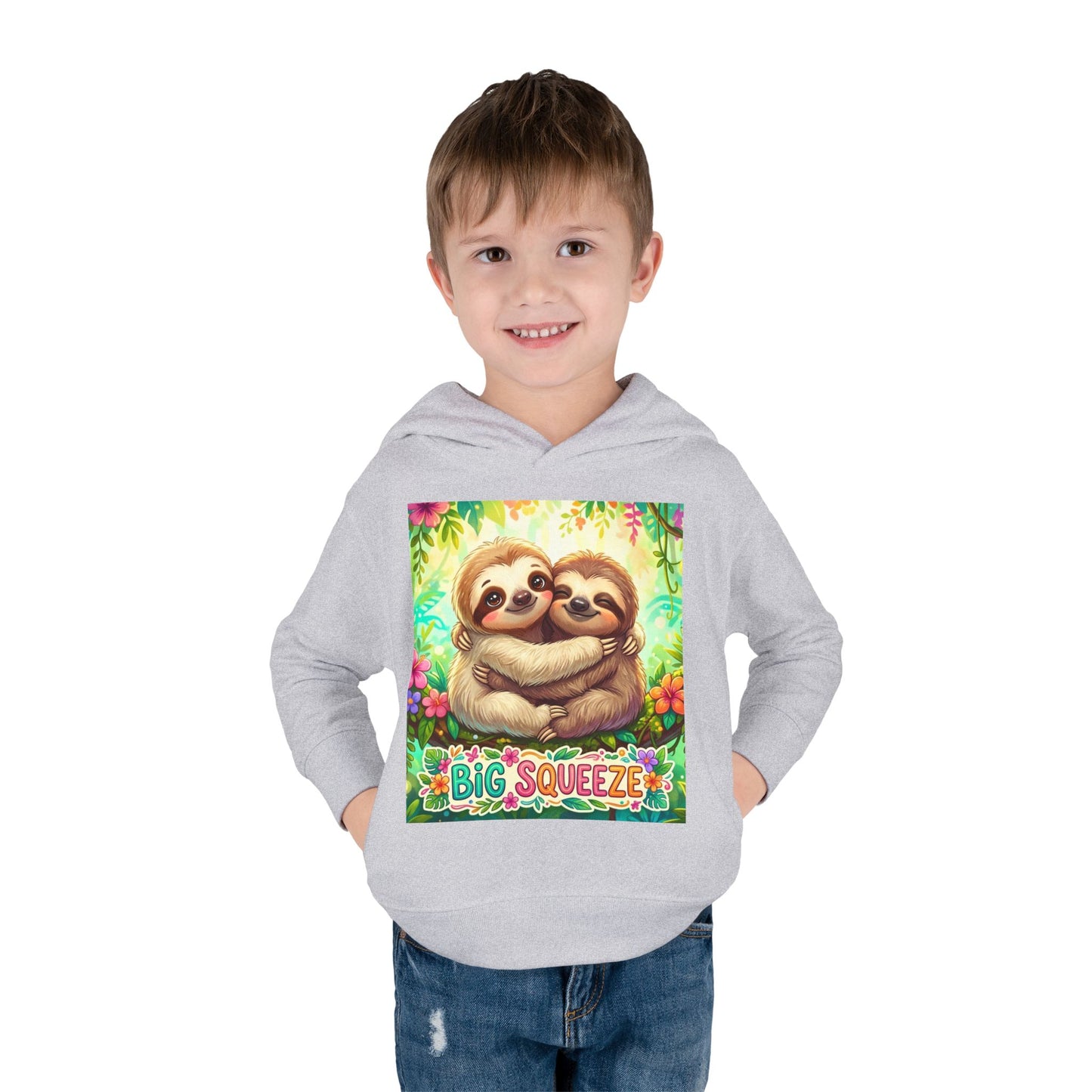 Big Squeeze Sloth Toddler Pullover Fleece Hoodie