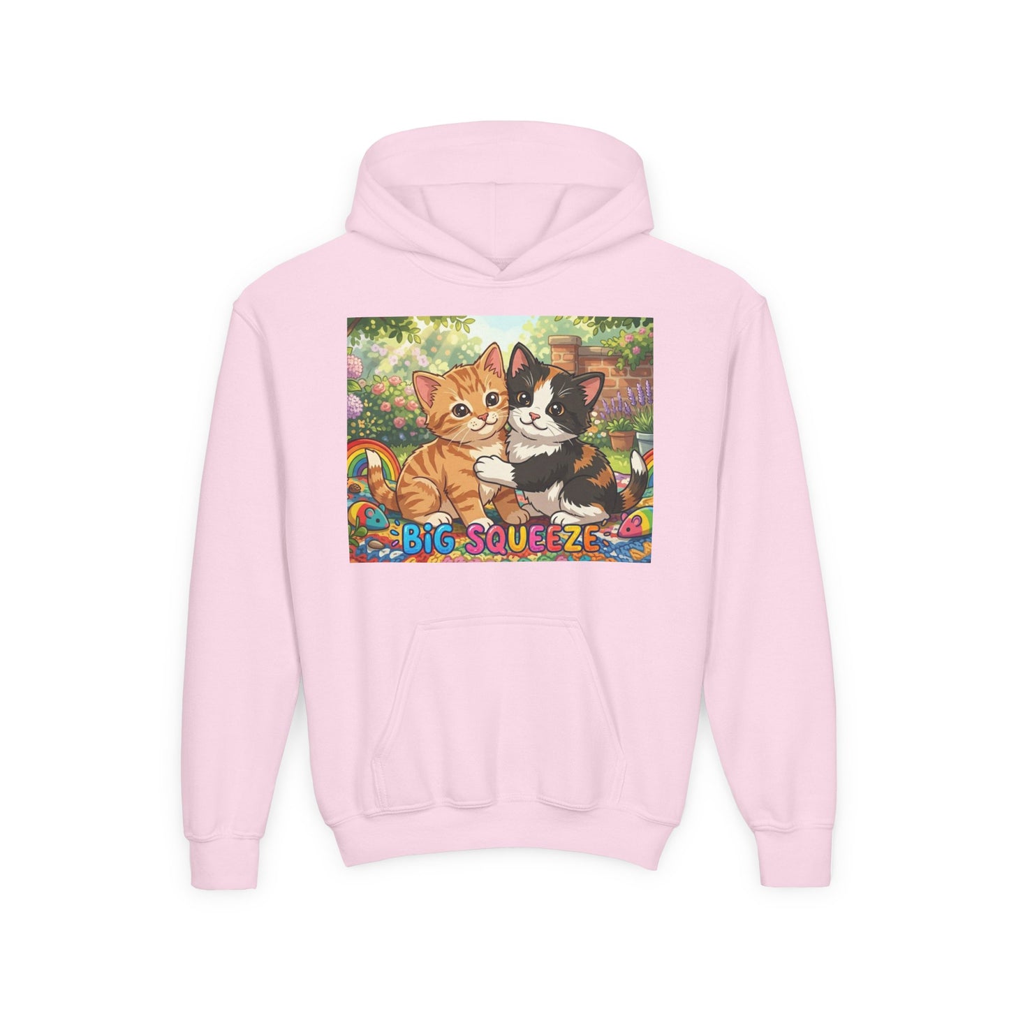 Big Squeeze Kitten Youth Heavy Blend Hooded Sweatshirt