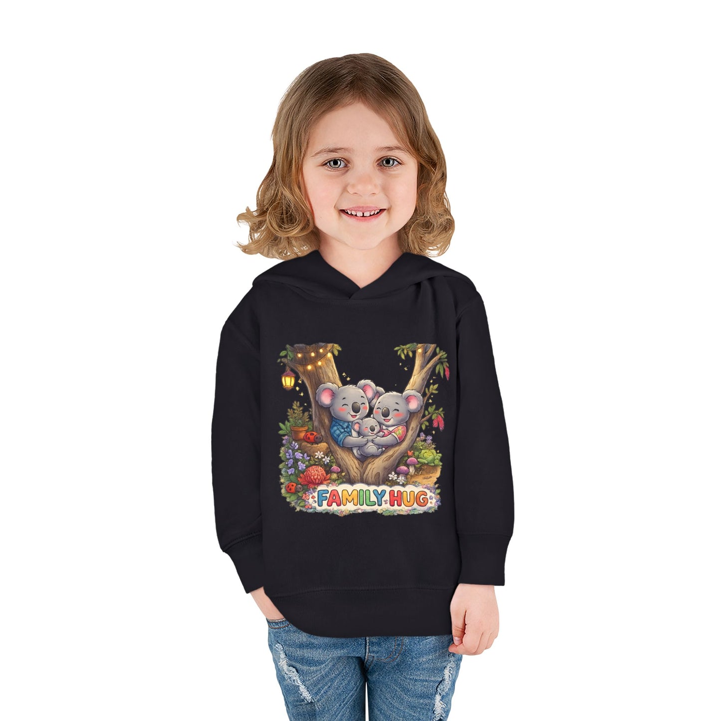 Family Hug Koala Toddler Pullover Fleece Hoodie