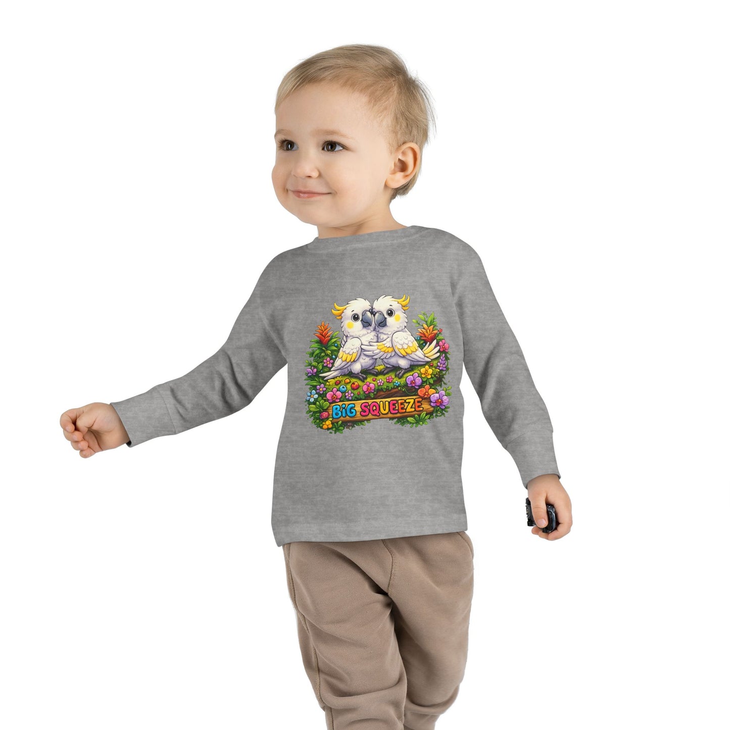 Big Squeeze Cockatoo Toddler Long Sleeve Tee