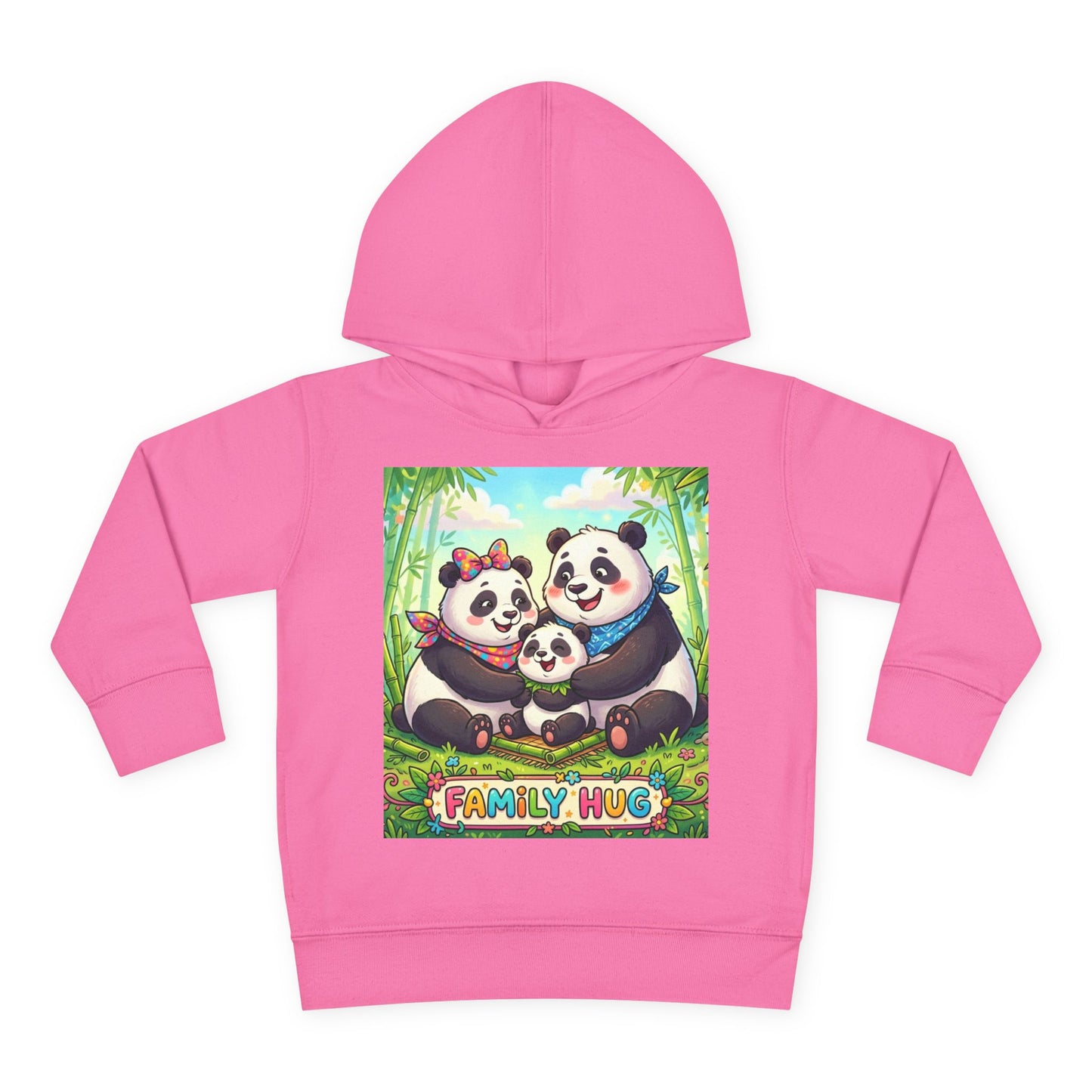 Family Hug Panda Toddler Pullover Fleece Hoodie