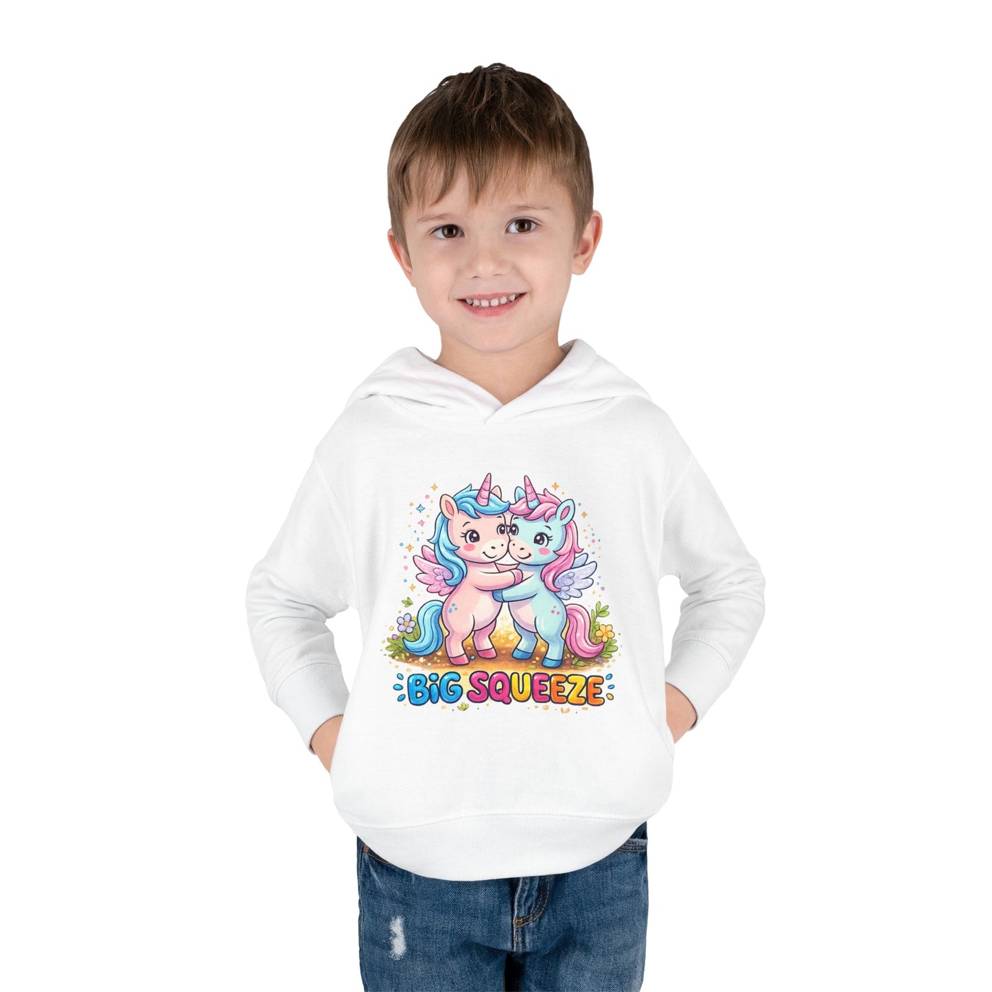 Big Squeeze Unicorn Toddler Pullover Fleece Hoodie