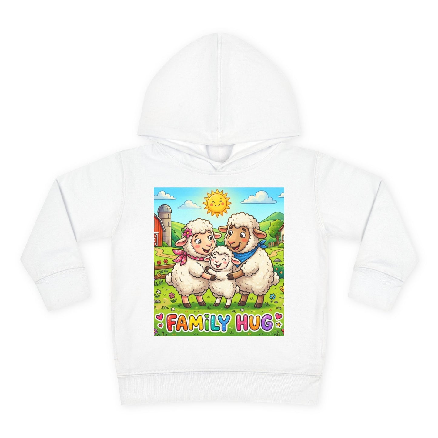 Family Hug Lamb Toddler Pullover Fleece Hoodie