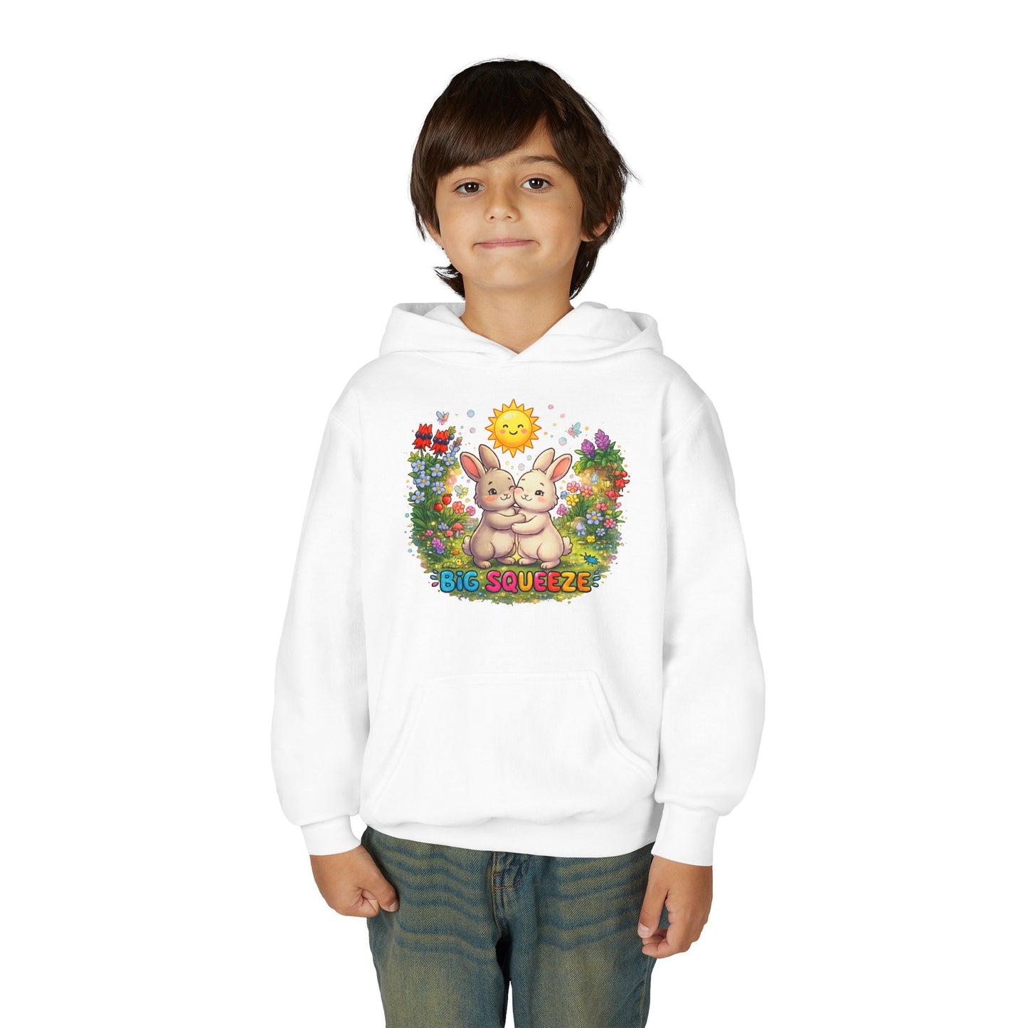 Big Squeeze Bunny Youth Heavy Blend Hooded Sweatshirt