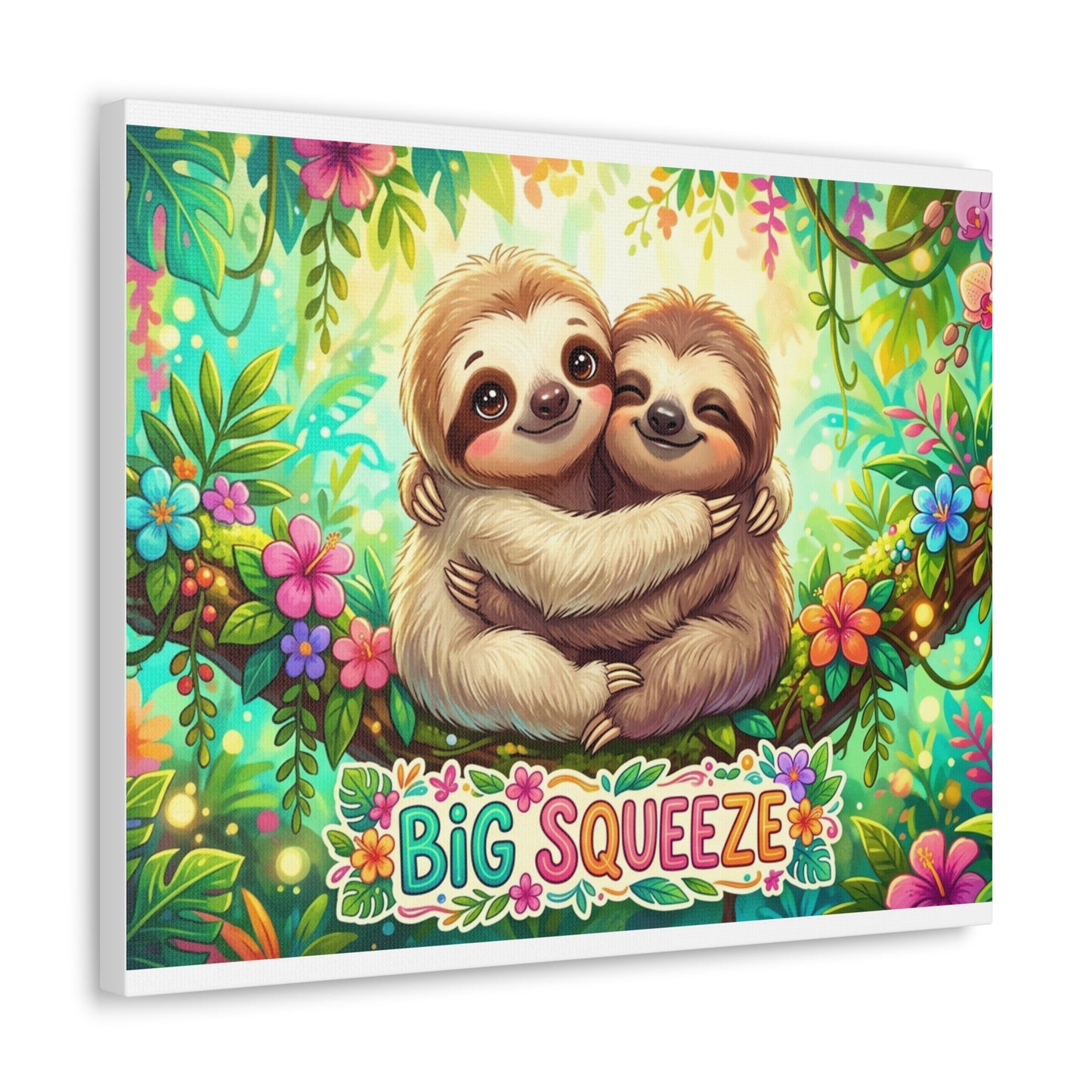 Big Squeeze Sloth Classic Canvas