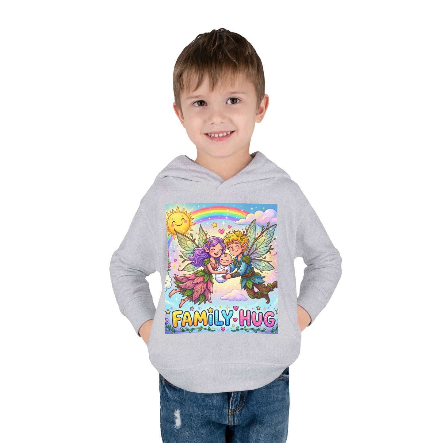Family Hug Fairy Toddler Pullover Fleece Hoodie