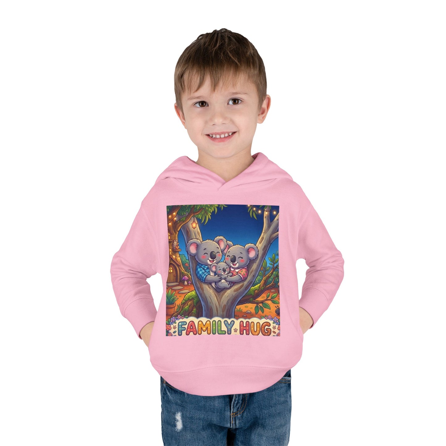 Family Hug Koala Toddler Pullover Fleece Hoodie