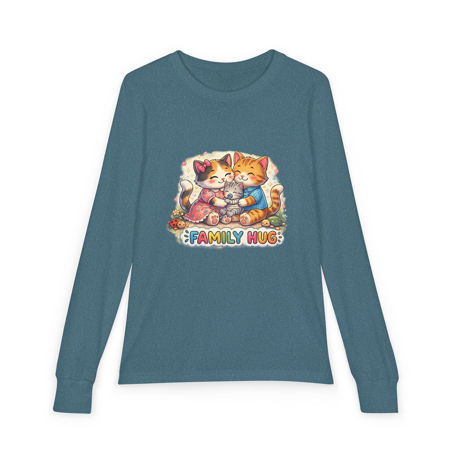 Family Hug Kitten Youth Jersey Long Sleeve Tee