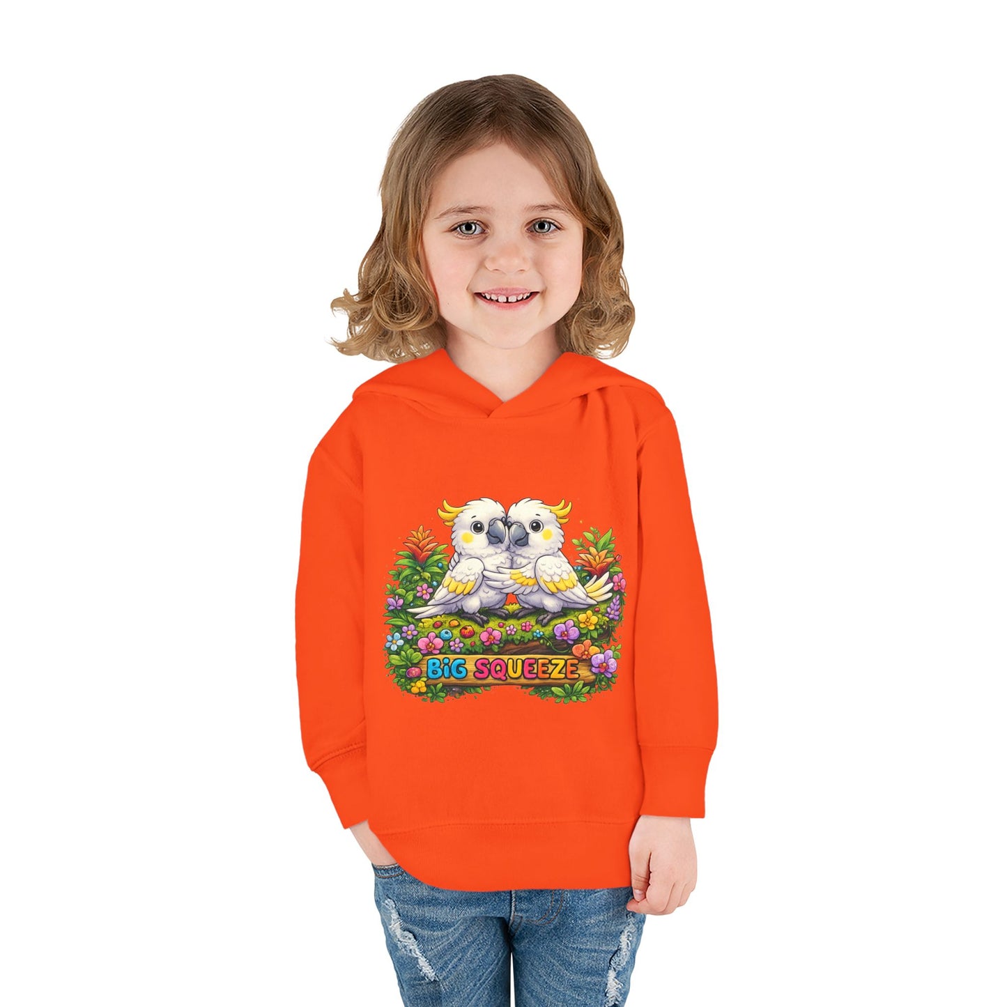 Big Squeeze Cockatoo Toddler Pullover Fleece Hoodie