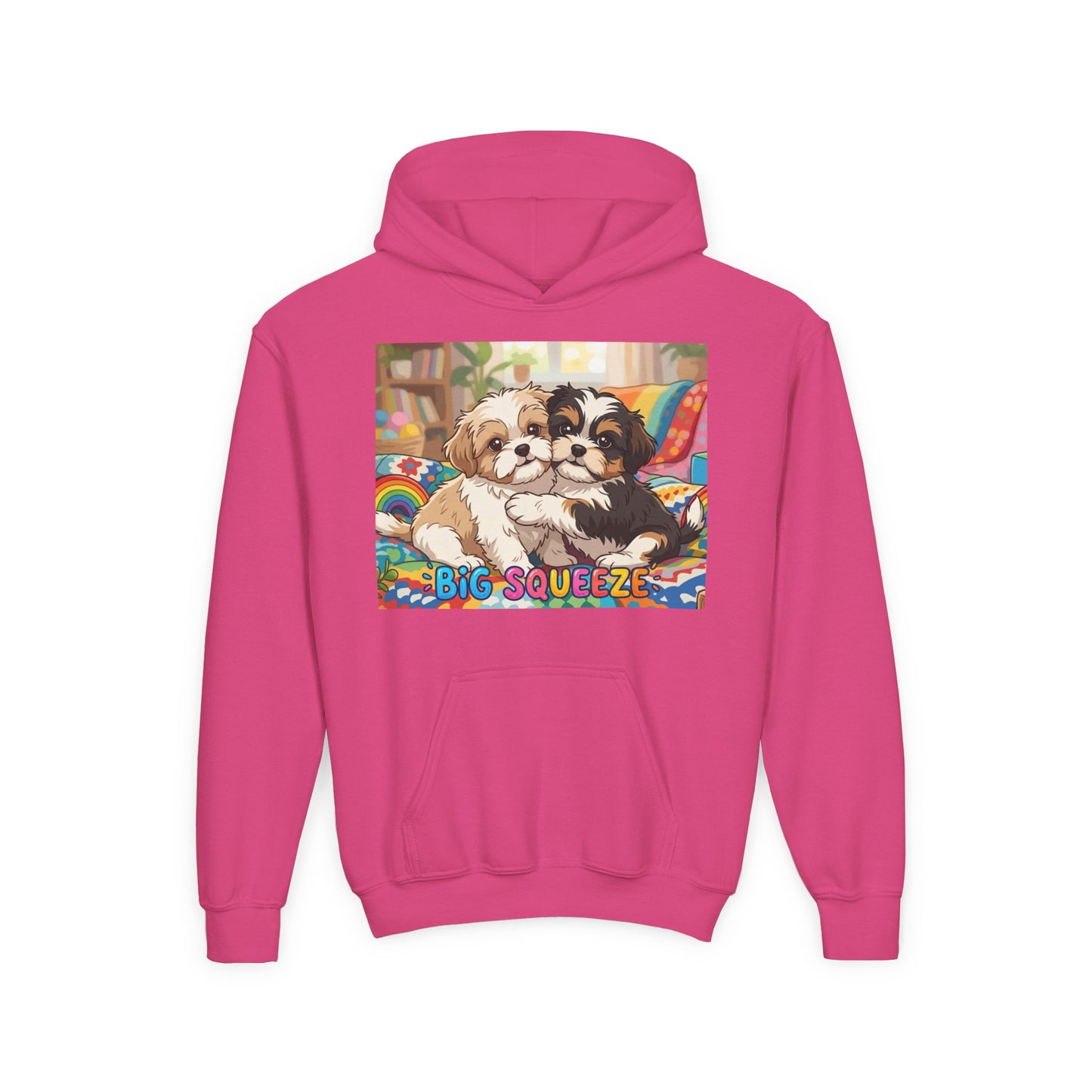 Big Squeeze Shih Tzu Youth Heavy Blend Hooded Sweatshirt
