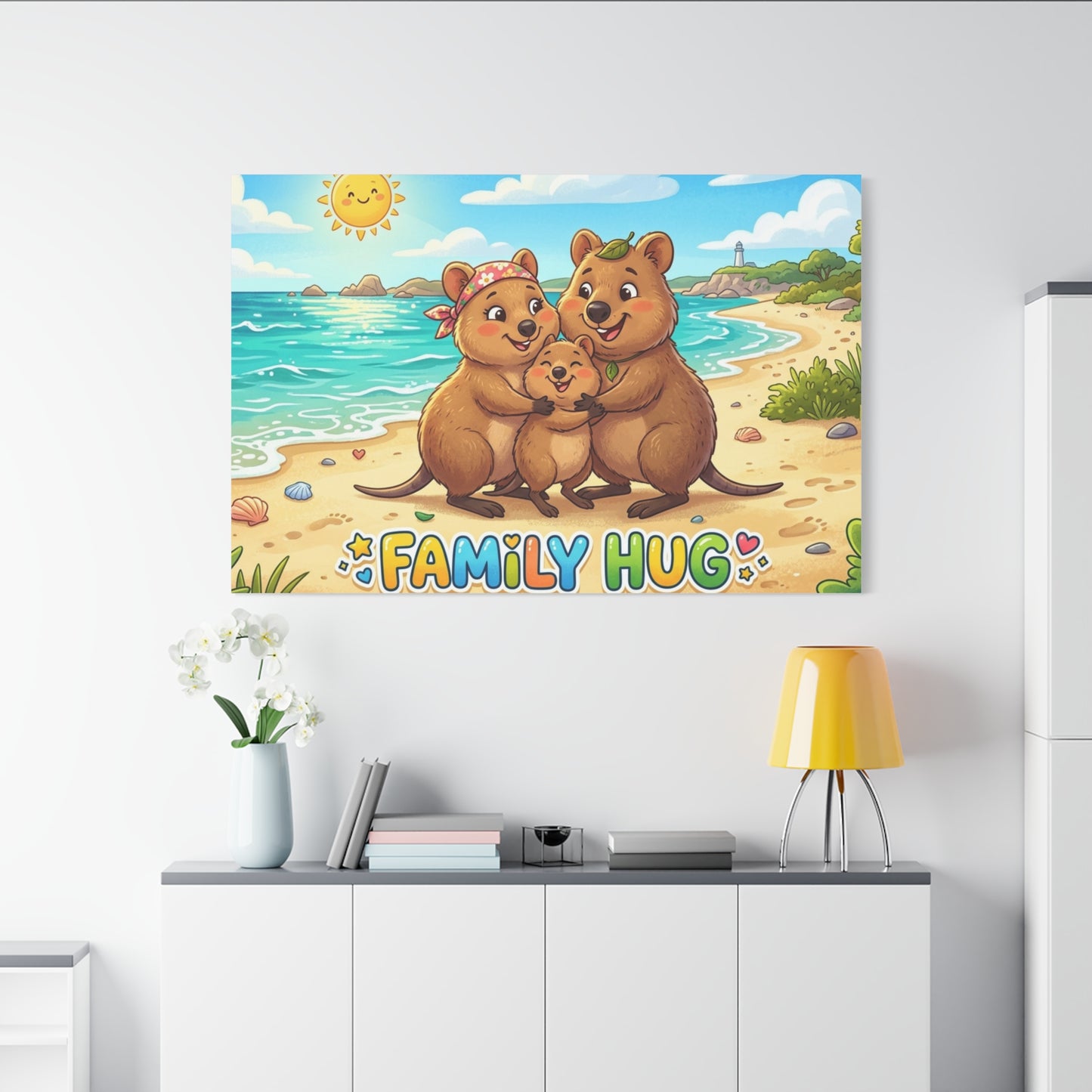 Family Hug Quokka Classic Canvas