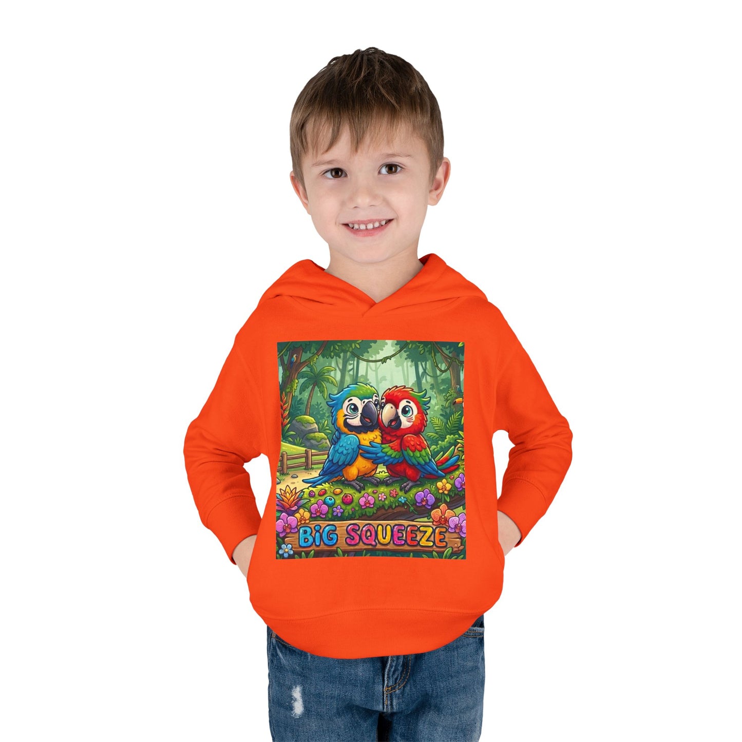 Big Squeeze Macaw Toddler Pullover Fleece Hoodie