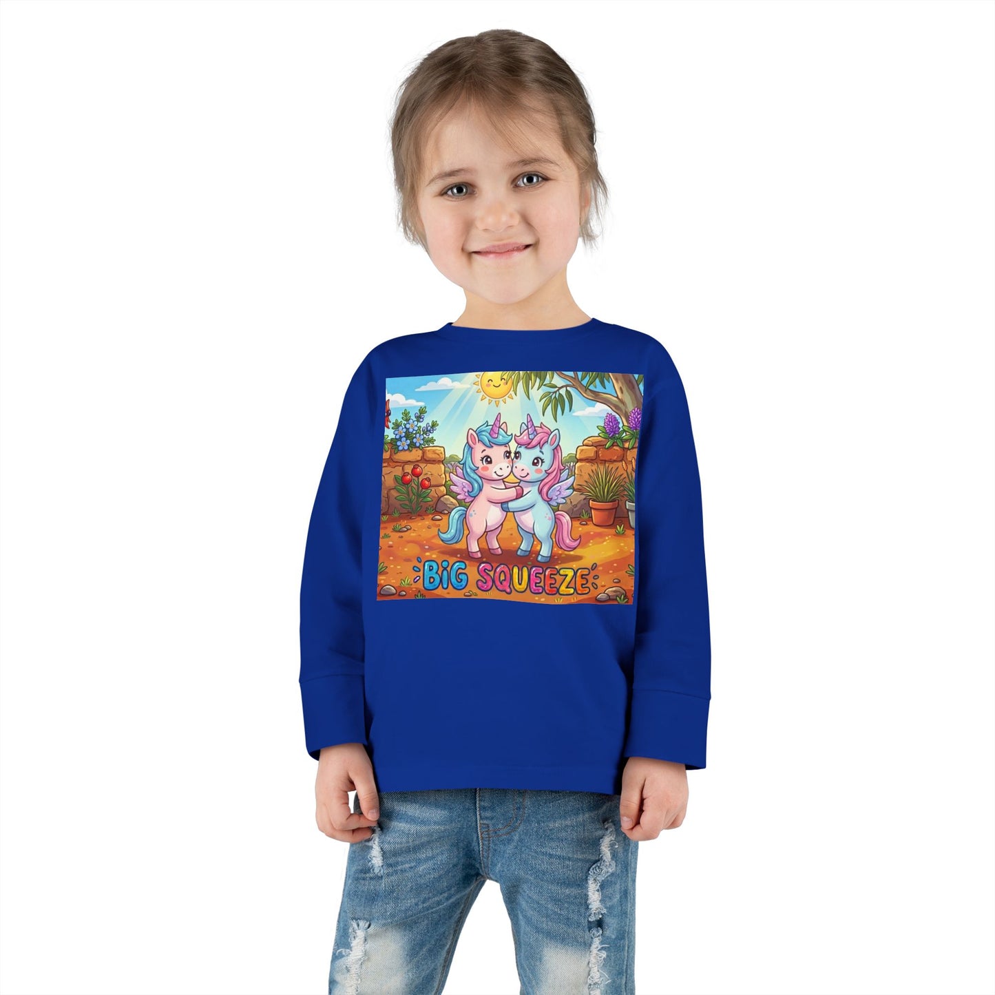 Big Squeeze Unicorn Toddler Long Sleeve Tee