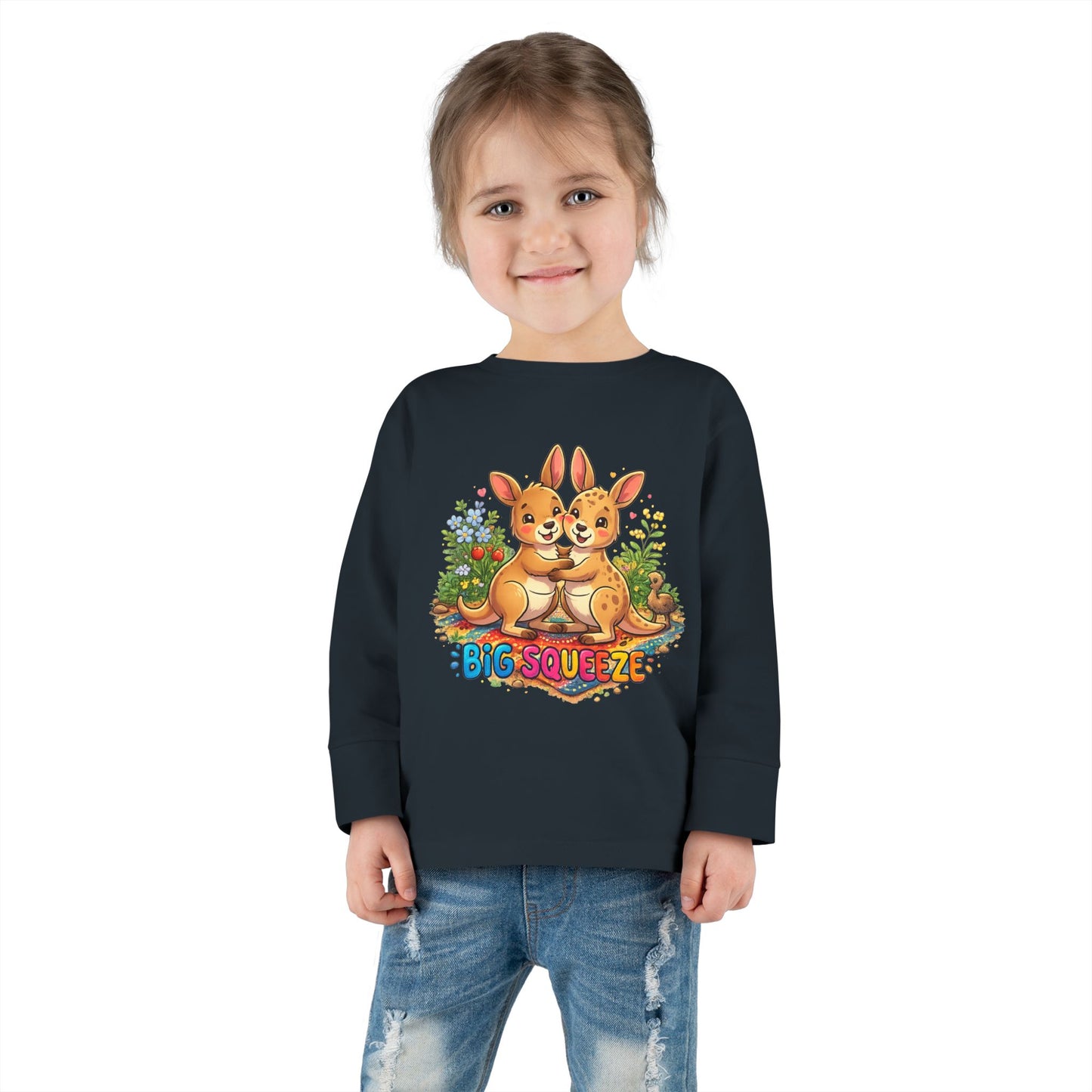 Big Squeeze Kangaroo Toddler Long Sleeve Tee