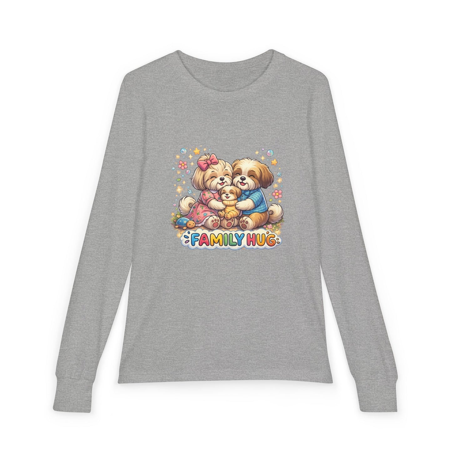 Family Hug Shih Tzu Youth Jersey Long Sleeve Tee