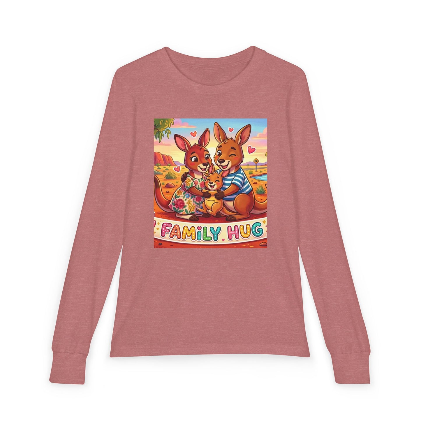 Family Hug Kangaroo Youth Jersey Long Sleeve Tee