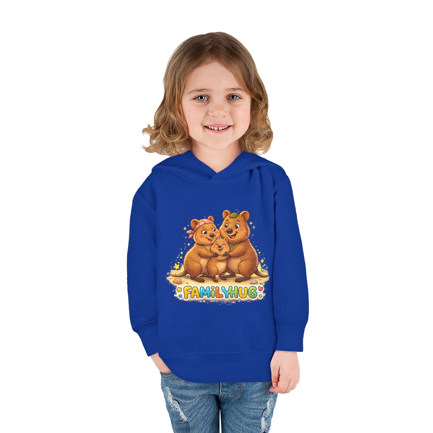 Family Hug Quokka Toddler Pullover Fleece Hoodie