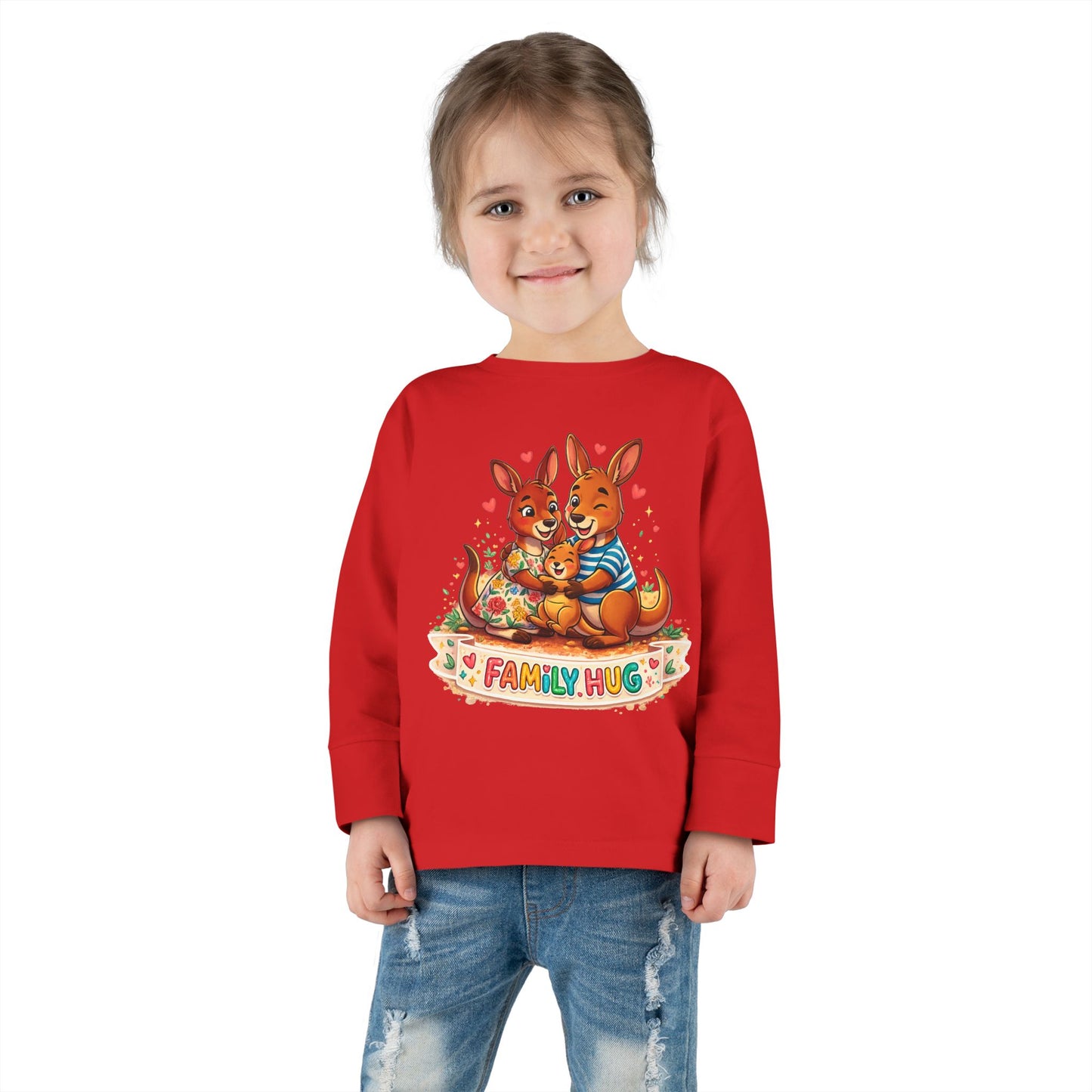Family Hug Kangaroo Toddler Long Sleeve Tee