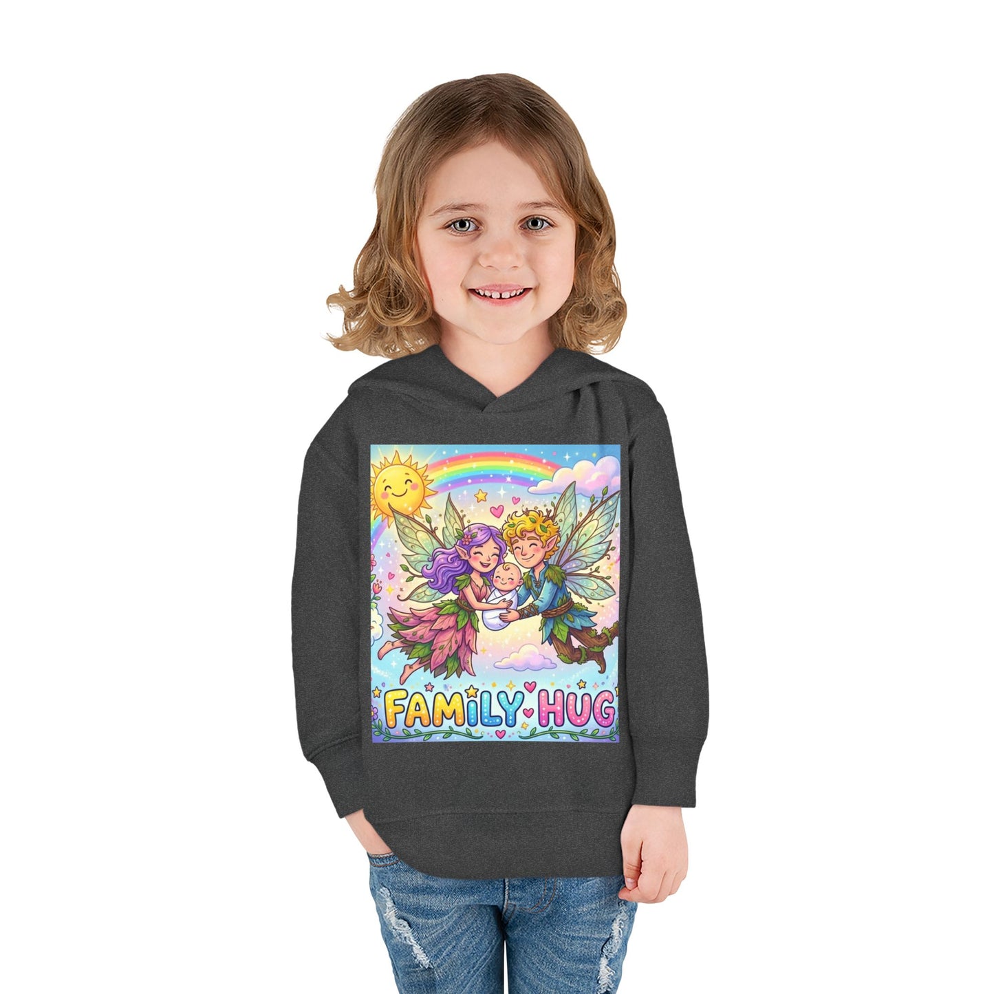 Family Hug Fairy Toddler Pullover Fleece Hoodie