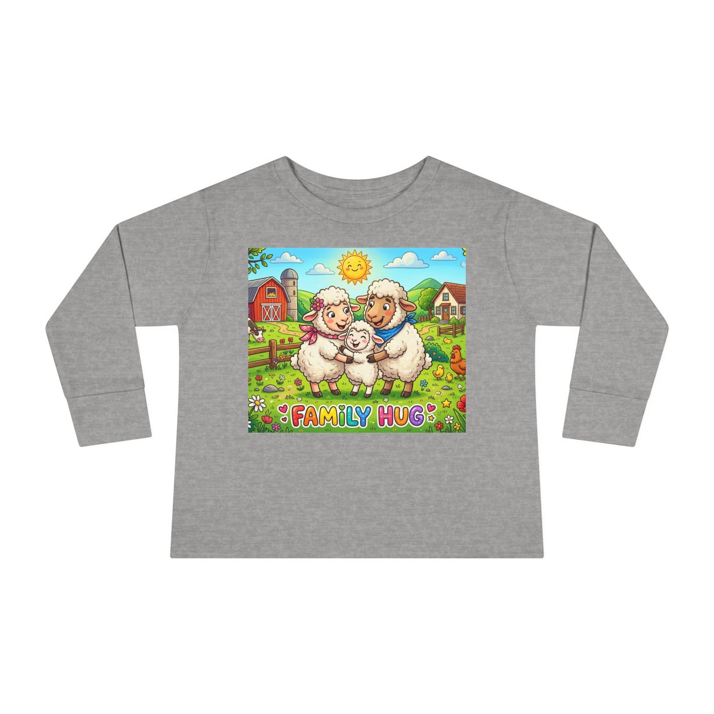 Family Hug Lamb Toddler Long Sleeve Tee
