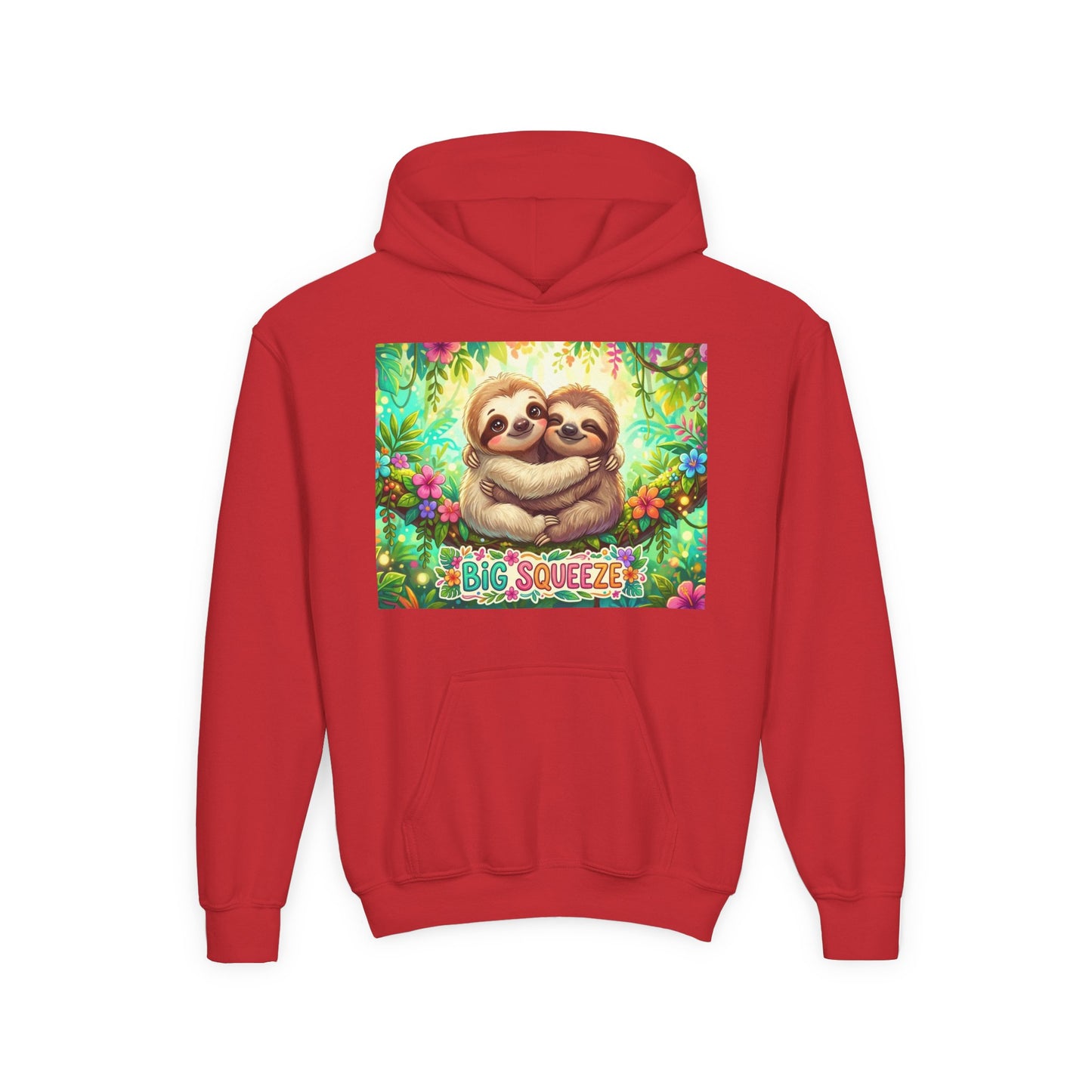 Big Squeeze Sloth Youth Heavy Blend Hooded Sweatshirt