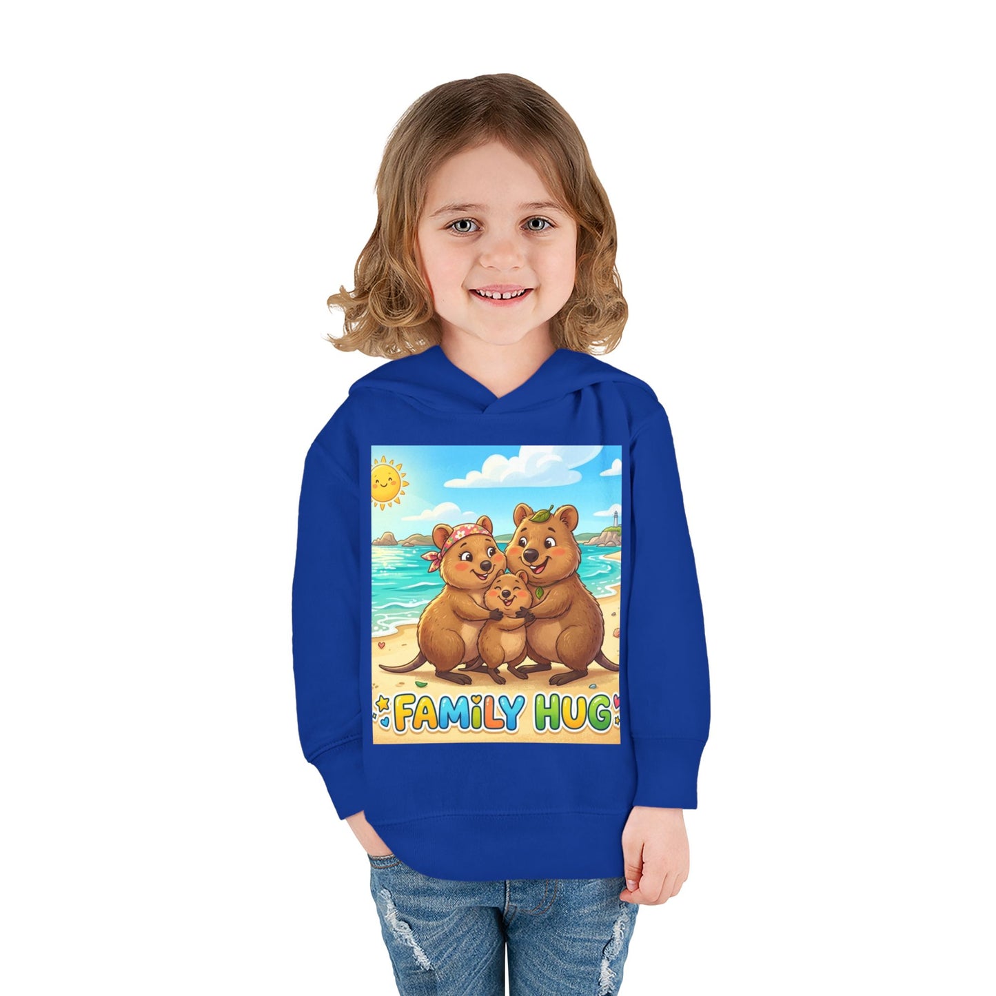 Family Hug Quokka Toddler Pullover Fleece Hoodie