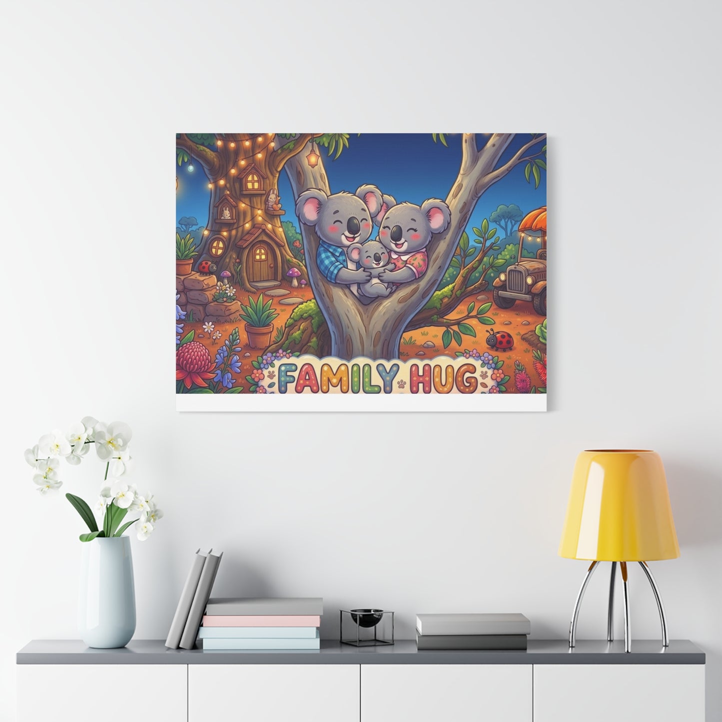 Family Hug Koala Classic Canvas