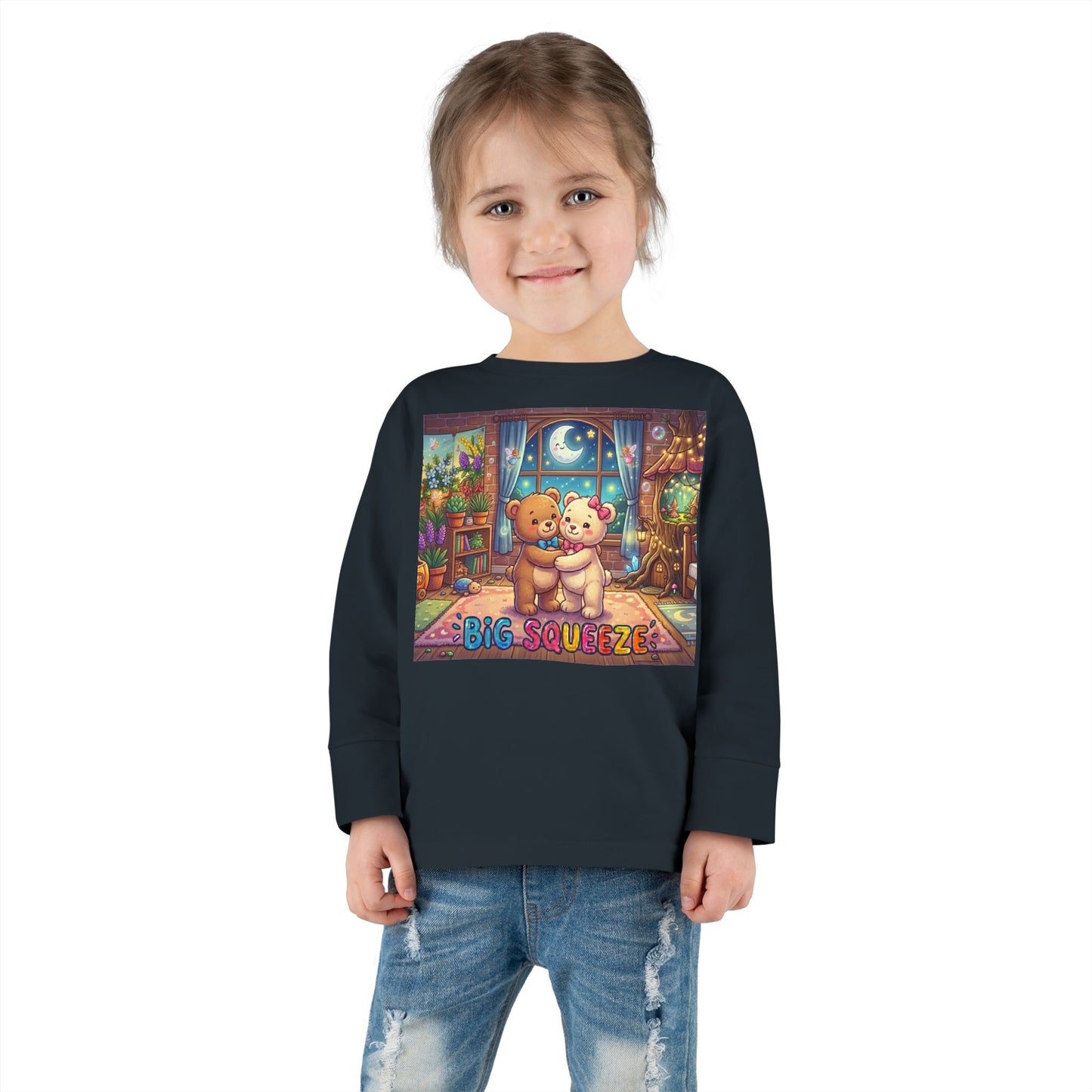 Big Squeeze Teddy Toddler Long Sleeve Tee