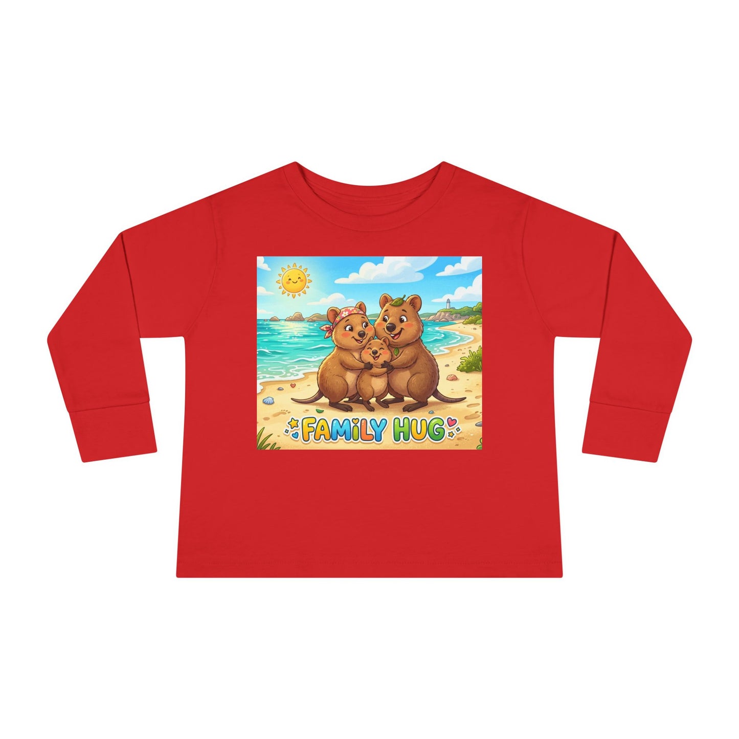 Family Hug Quokka Toddler Long Sleeve Tee