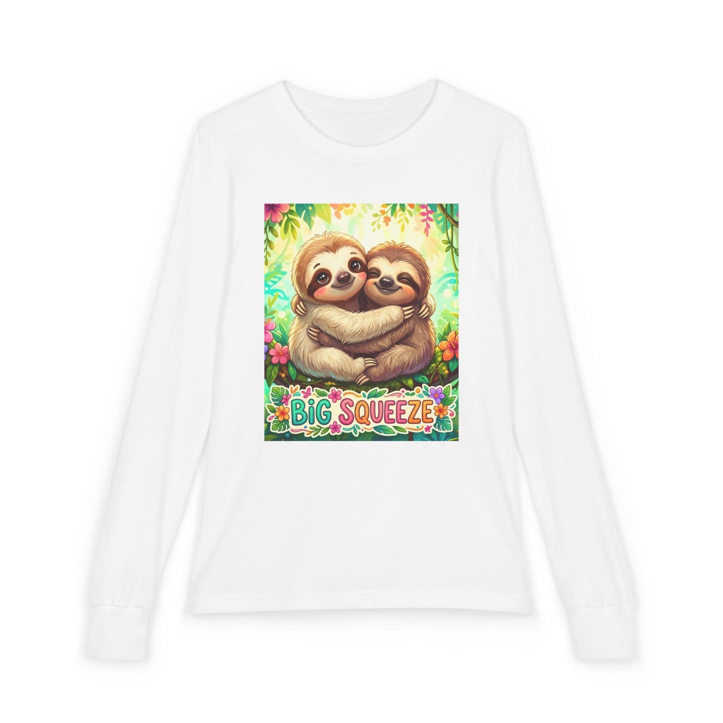 Big Squeeze Sloth Youth Jersey Long Sleeve Tee