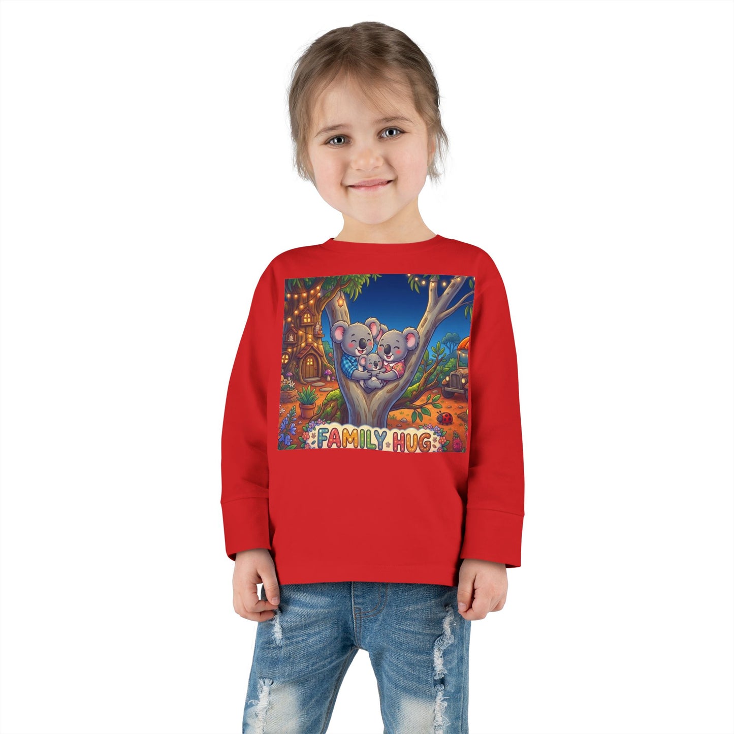 Family Hug Koala Toddler Long Sleeve Tee