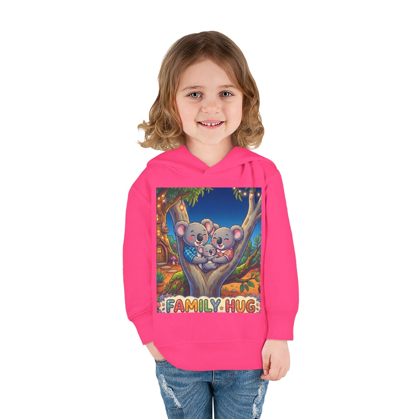 Family Hug Koala Toddler Pullover Fleece Hoodie