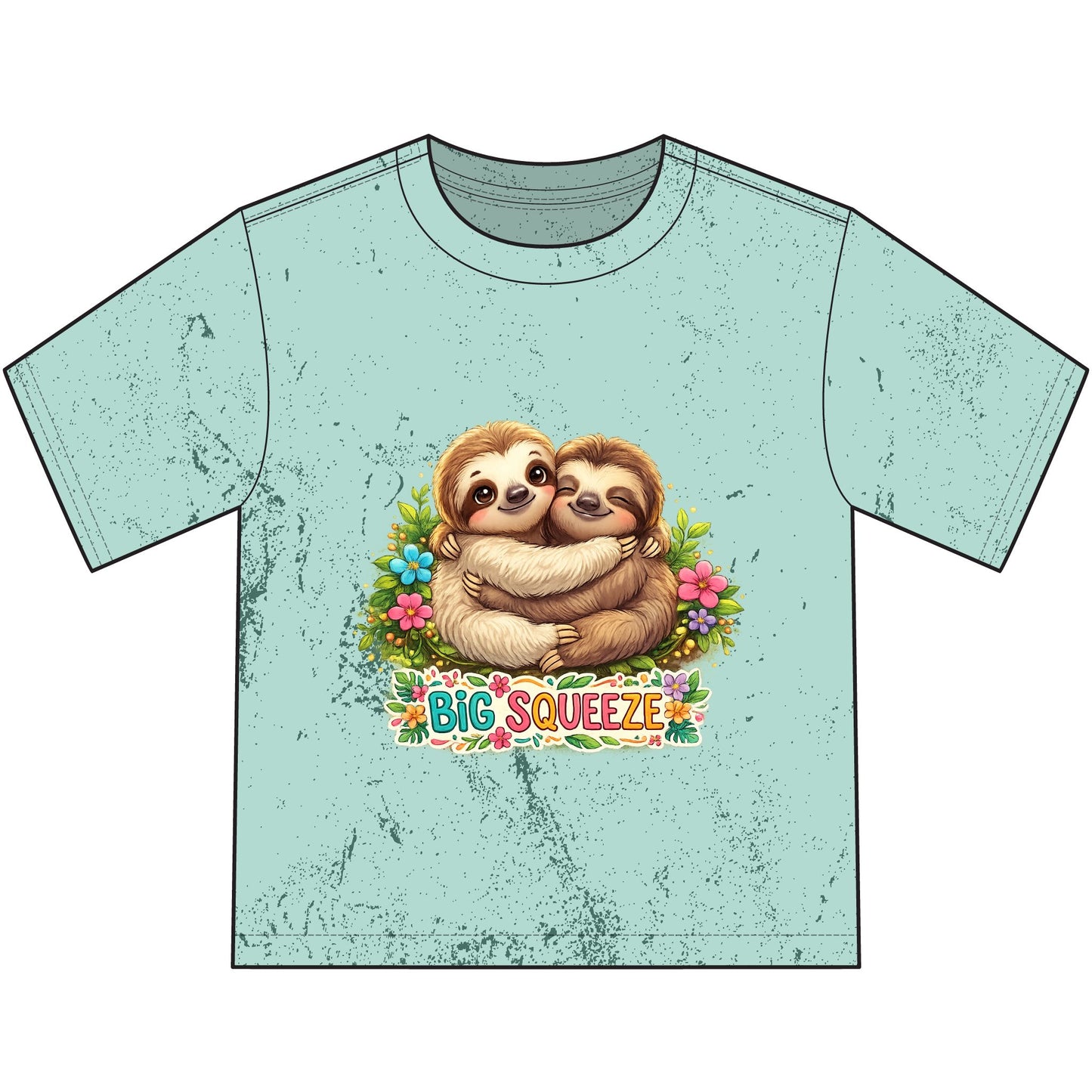 Big Squeeze Sloth Heavyweight Color Blast Youth T-Shirt