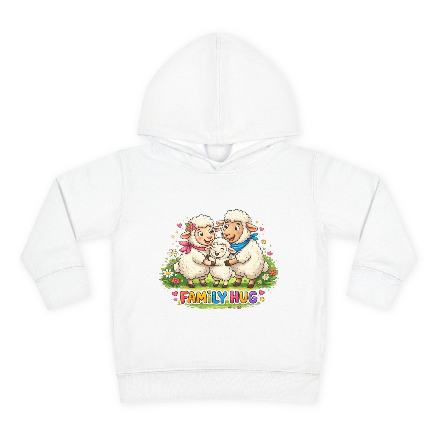 Family Hug Lamb Toddler Pullover Fleece Hoodie