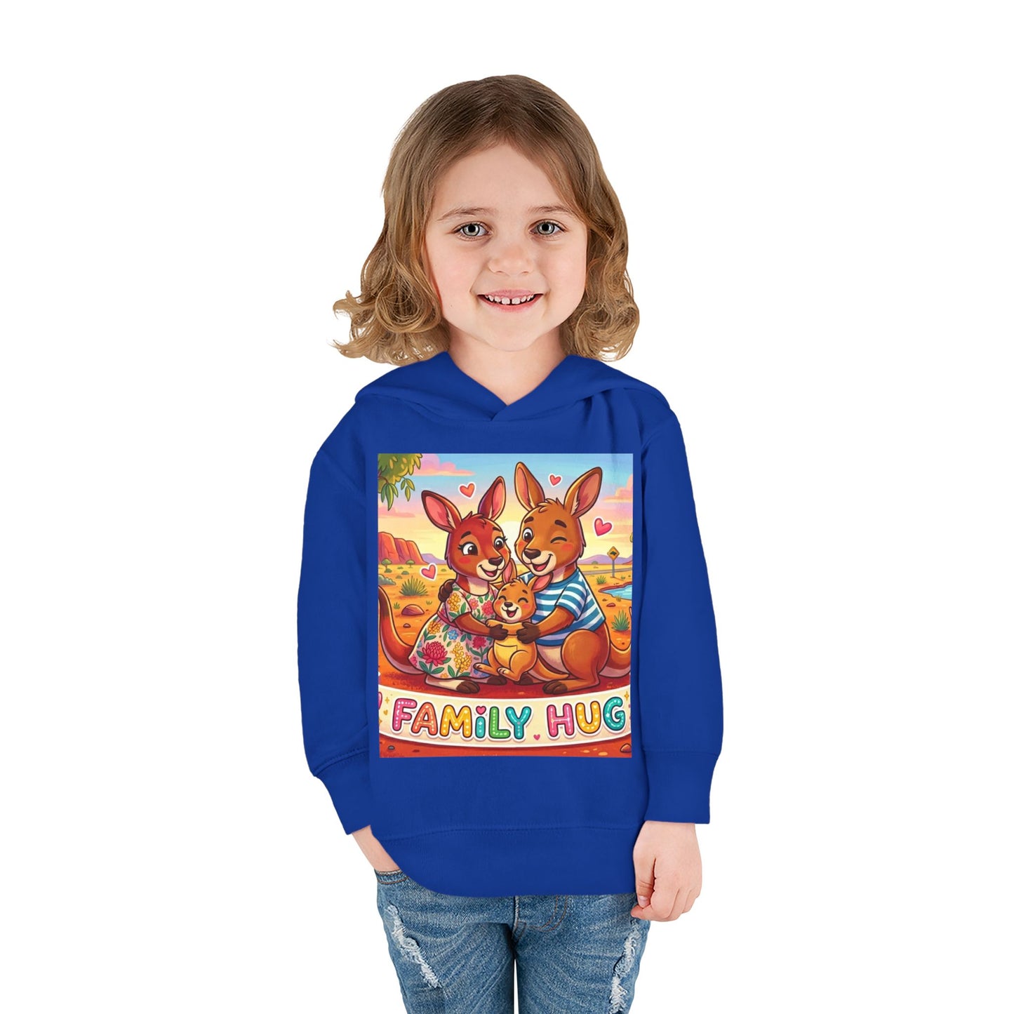 Family Hug Kangaroo Toddler Pullover Fleece Hoodie