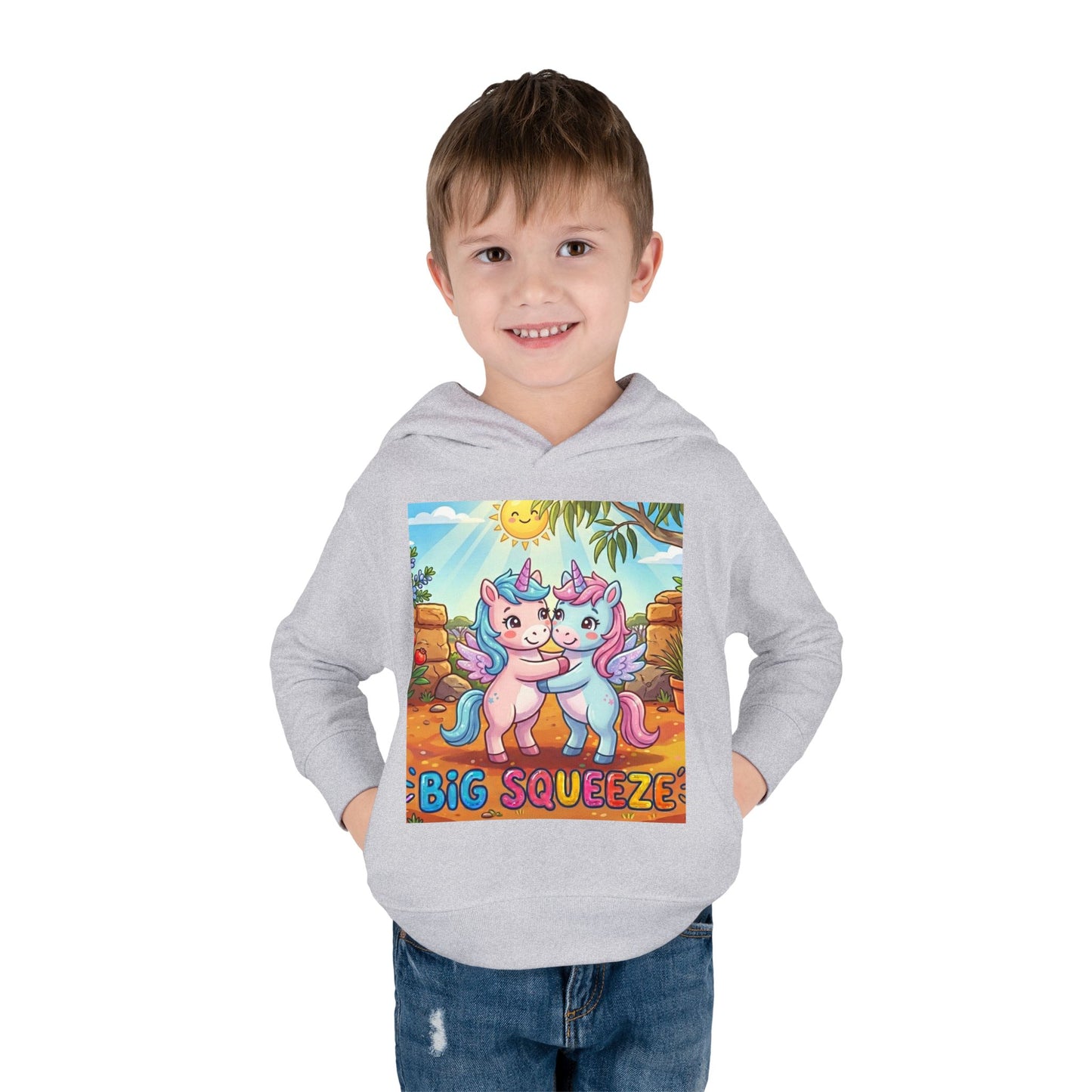 Big Squeeze Unicorn Toddler Pullover Fleece Hoodie