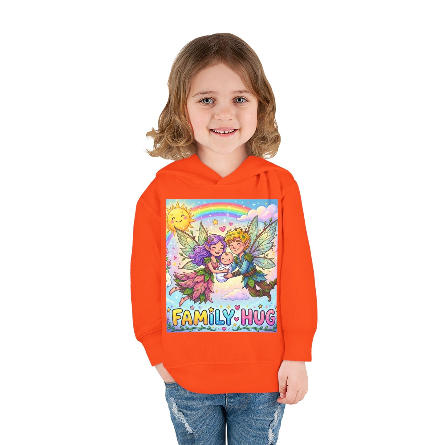 Family Hug Fairy Toddler Pullover Fleece Hoodie