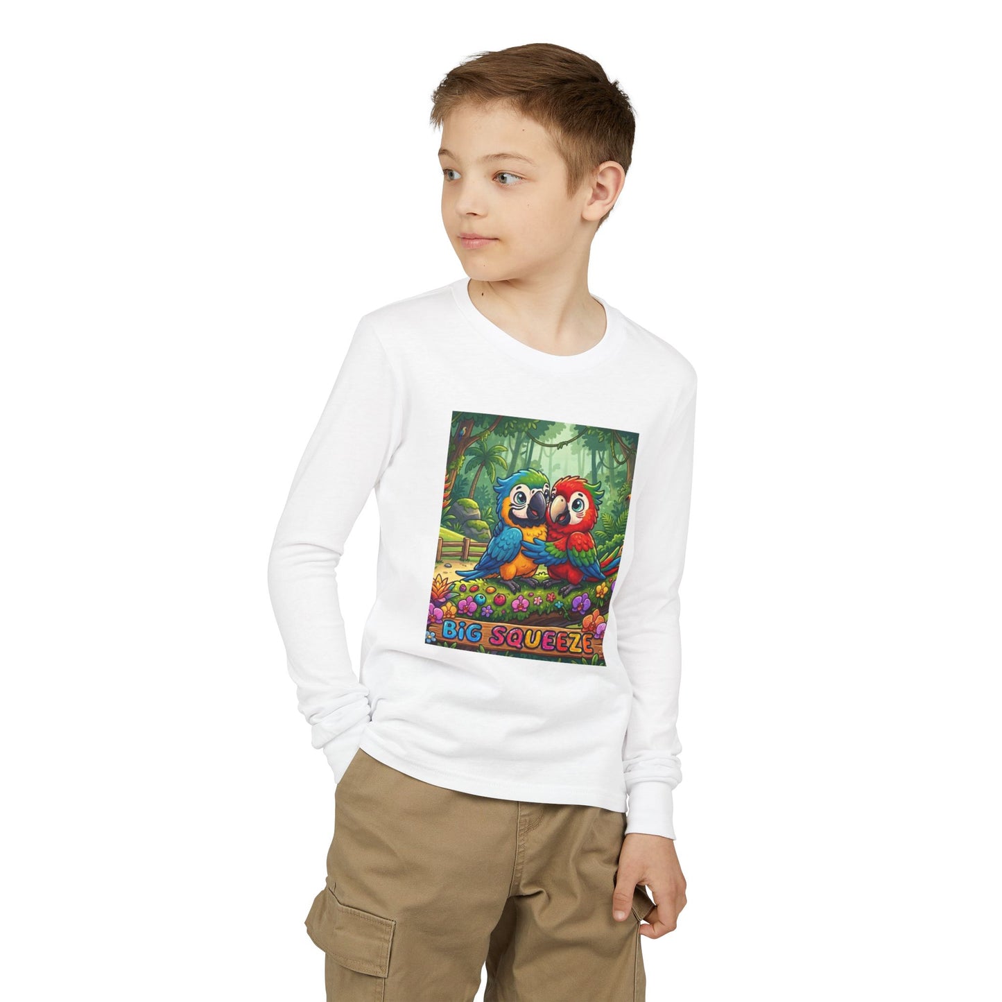 Big Squeeze Macaw Youth Jersey Long Sleeve Tee