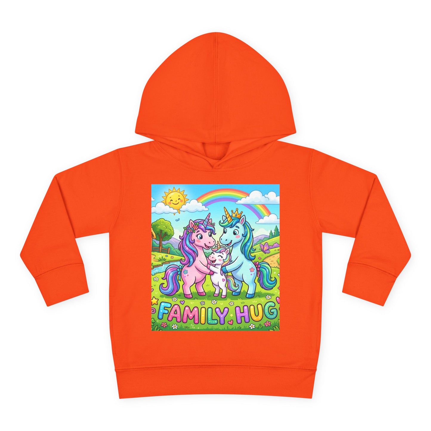 Family Hug Unicorn Toddler Pullover Fleece Hoodie