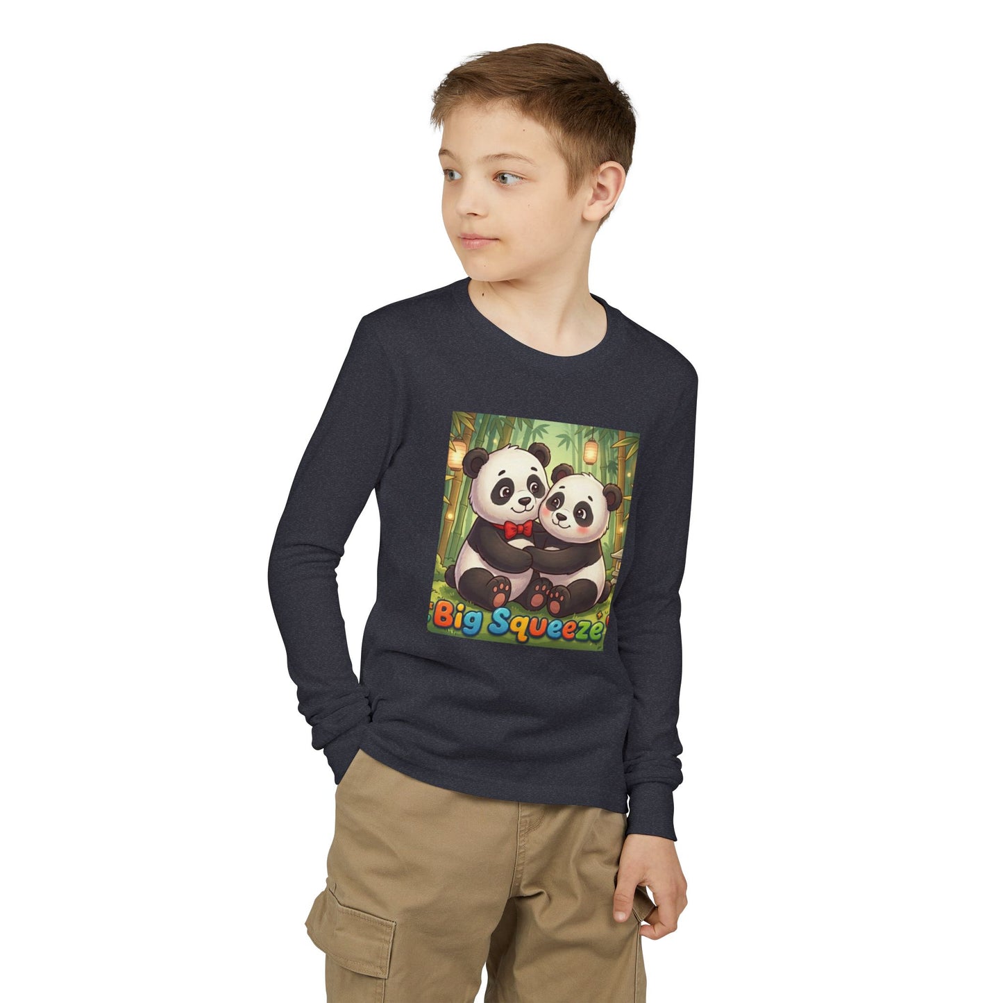 Big Squeeze Panda Youth Jersey Long Sleeve Tee