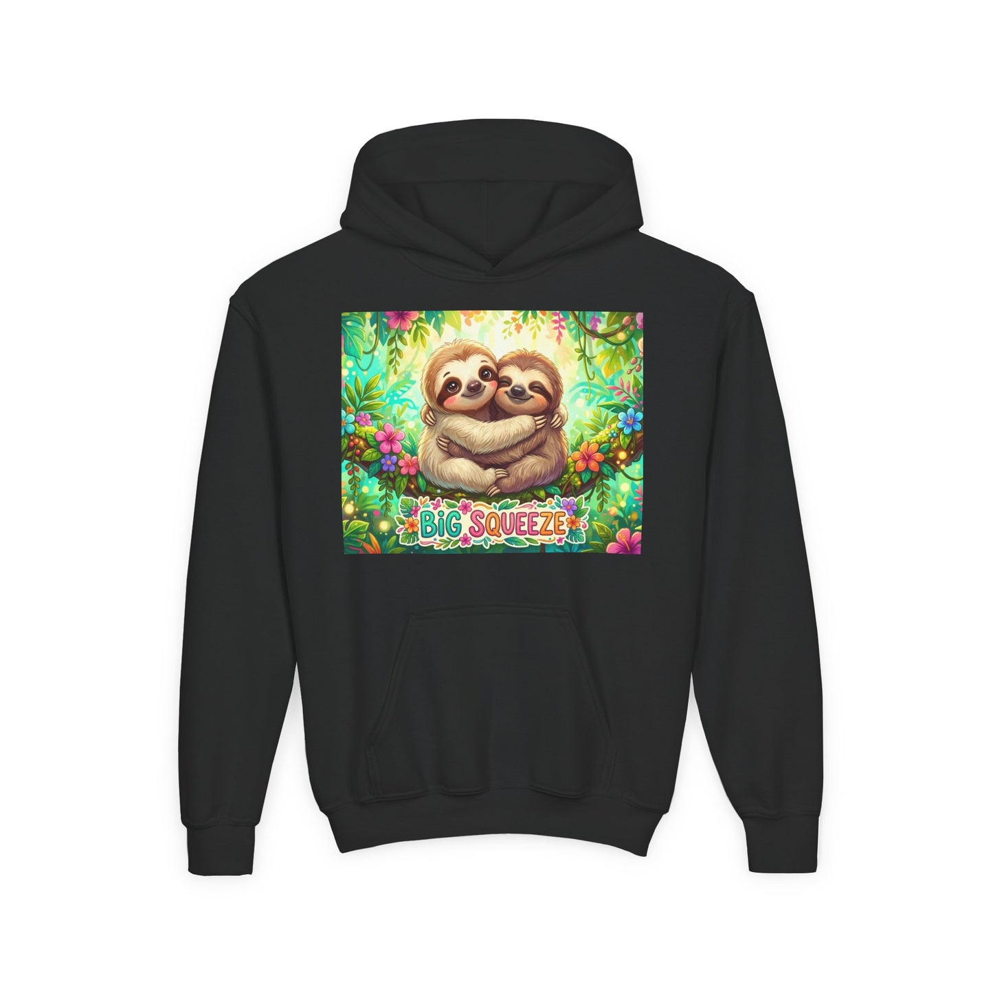 Big Squeeze Sloth Youth Heavy Blend Hooded Sweatshirt
