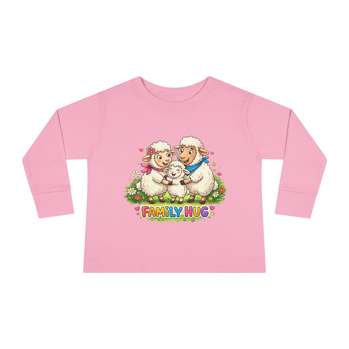 Family Hug Lamb Toddler Long Sleeve Tee