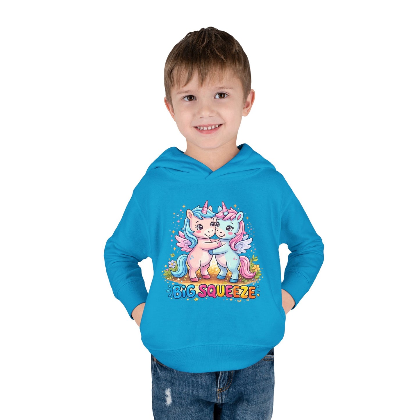 Big Squeeze Unicorn Toddler Pullover Fleece Hoodie