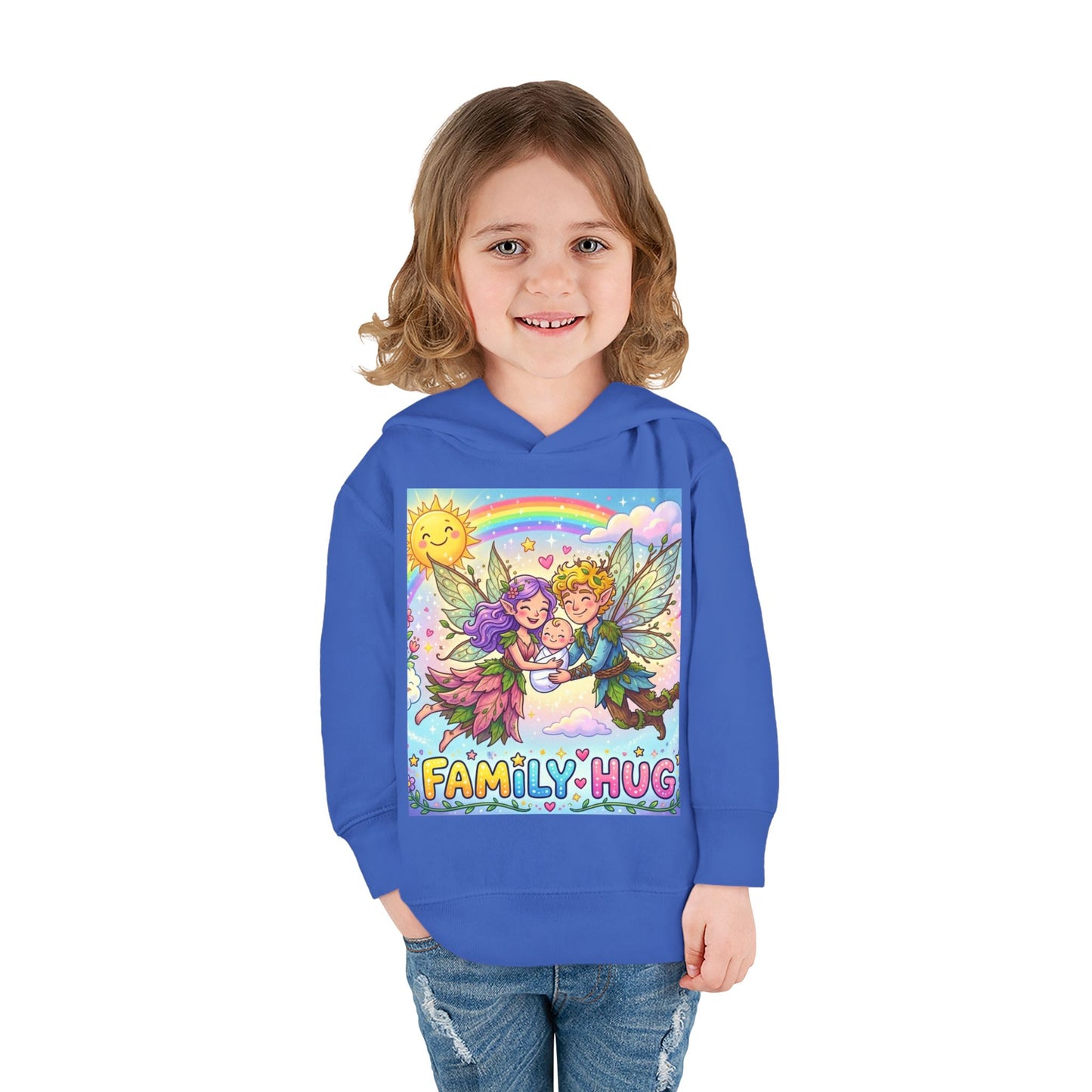 Family Hug Fairy Toddler Pullover Fleece Hoodie