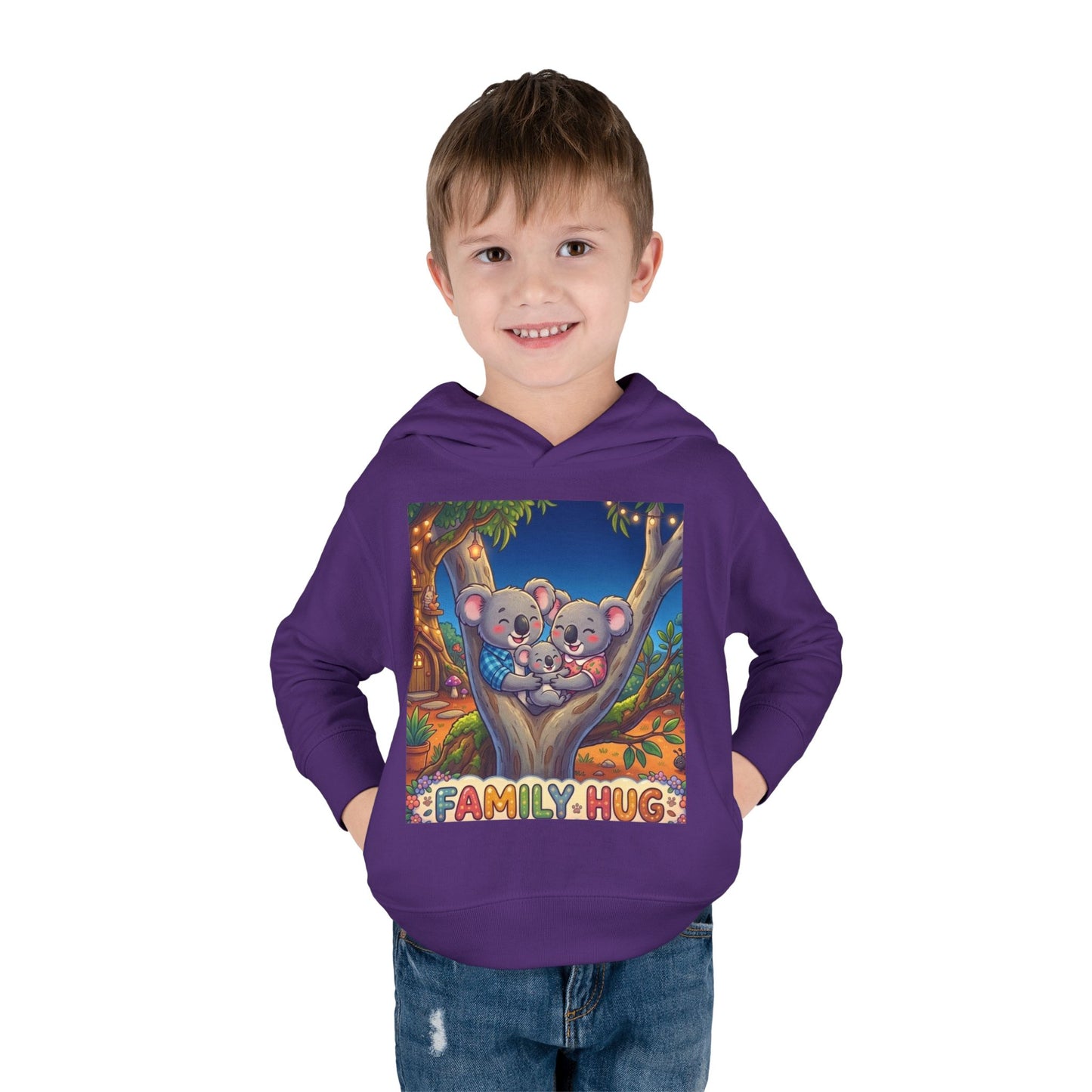 Family Hug Koala Toddler Pullover Fleece Hoodie