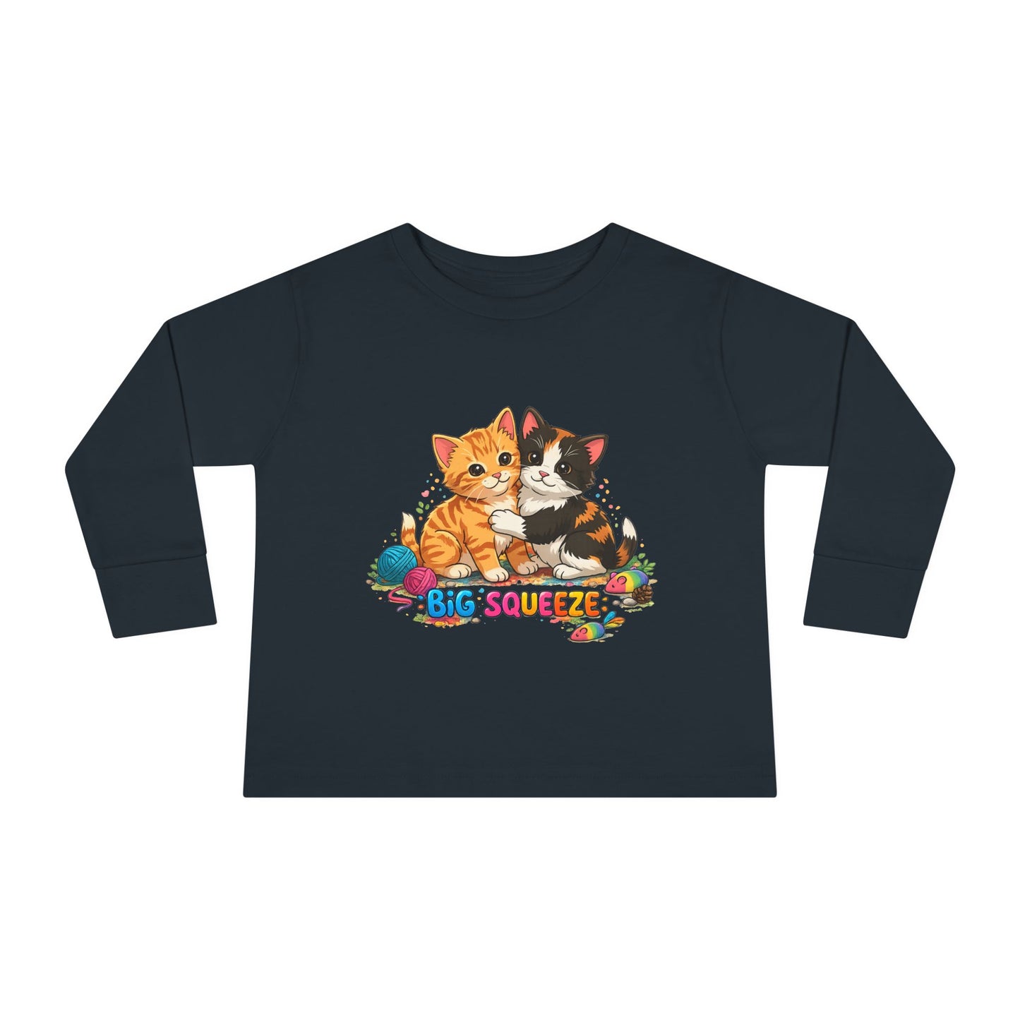 Big Squeeze Kitten Toddler Long Sleeve Tee
