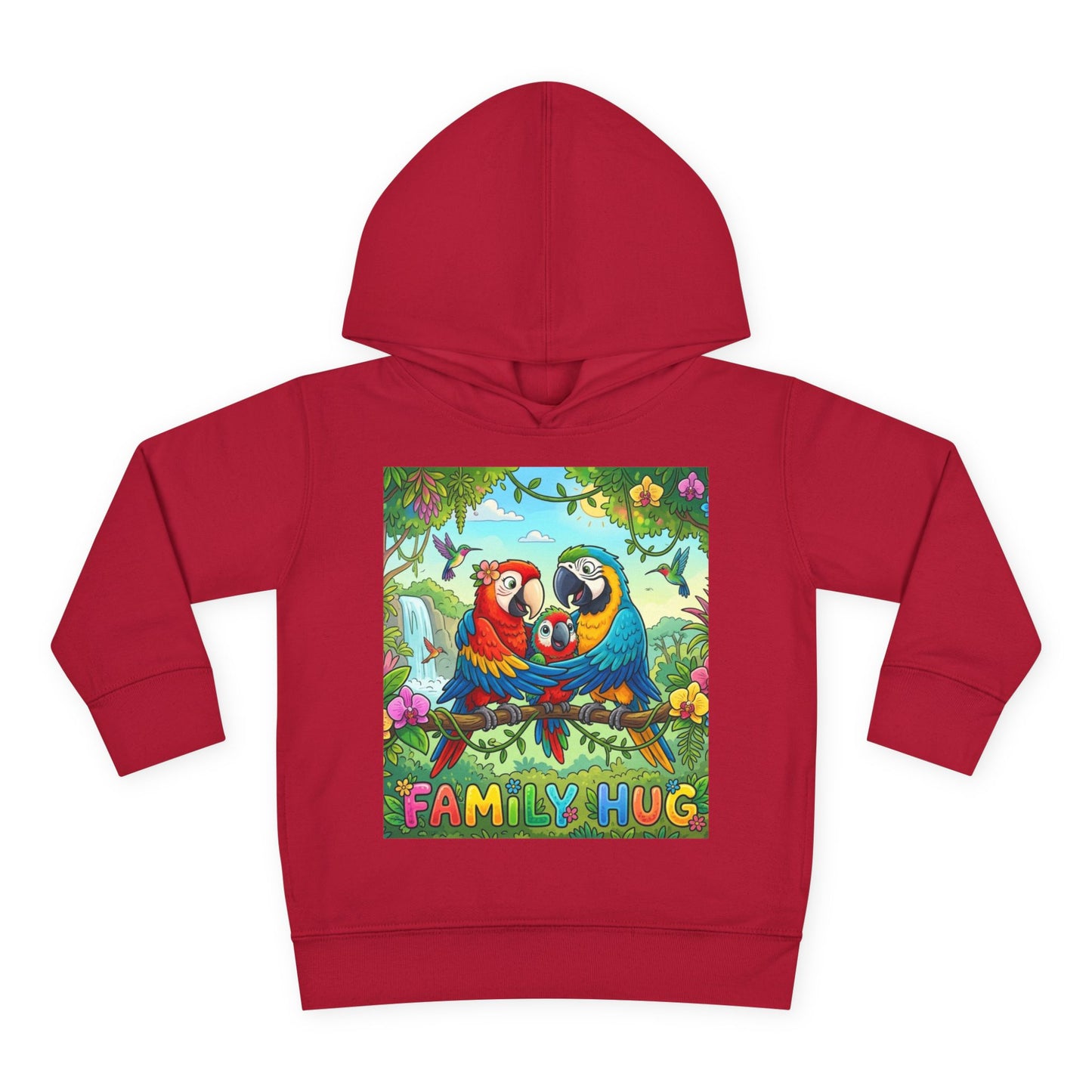 Family Hug Macaw Toddler Pullover Fleece Hoodie