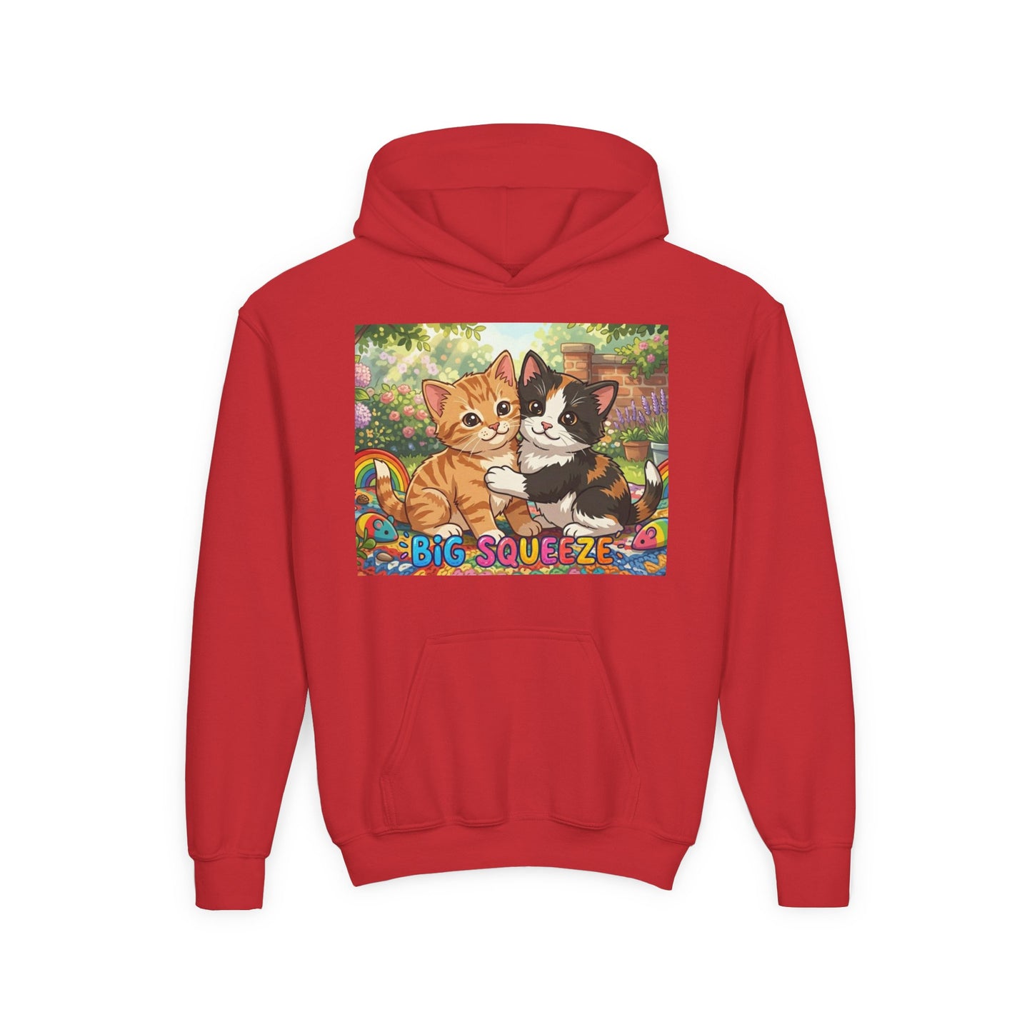 Big Squeeze Kitten Youth Heavy Blend Hooded Sweatshirt