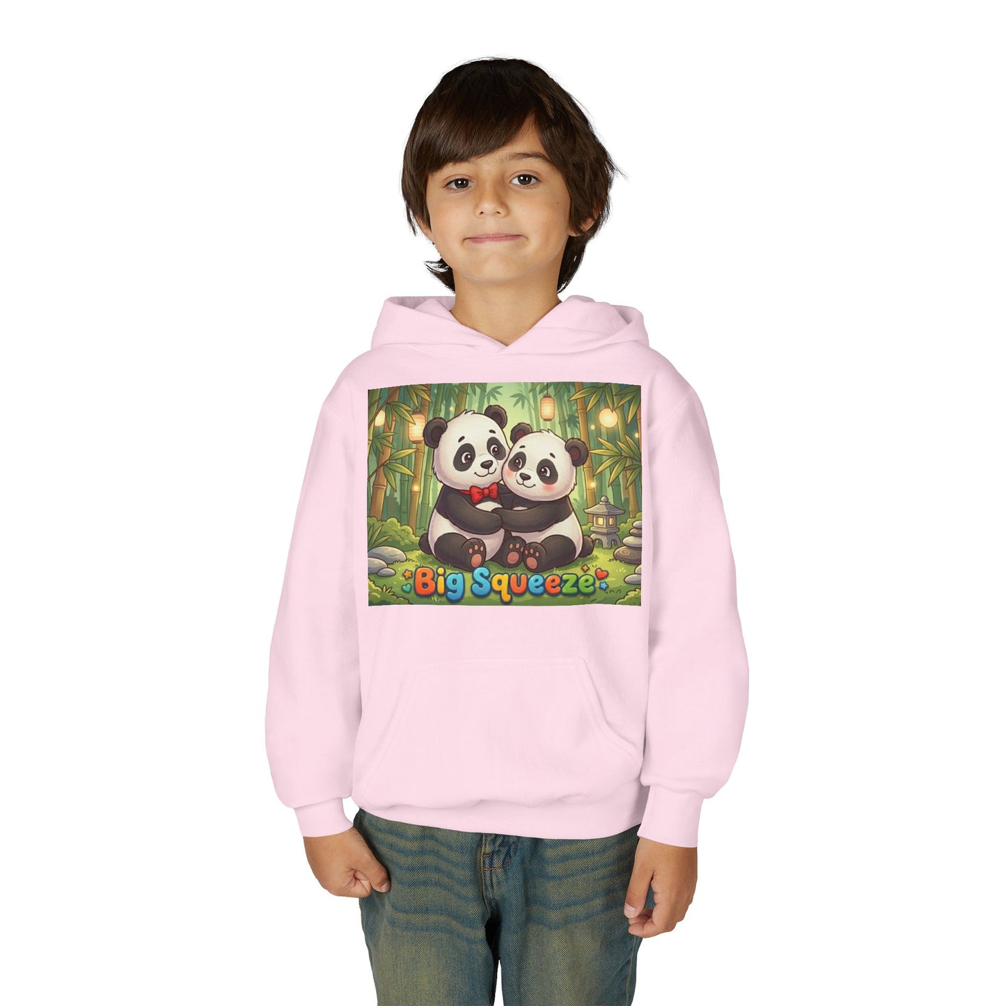 Big Squeeze Panda Youth Heavy Blend Hooded Sweatshirt