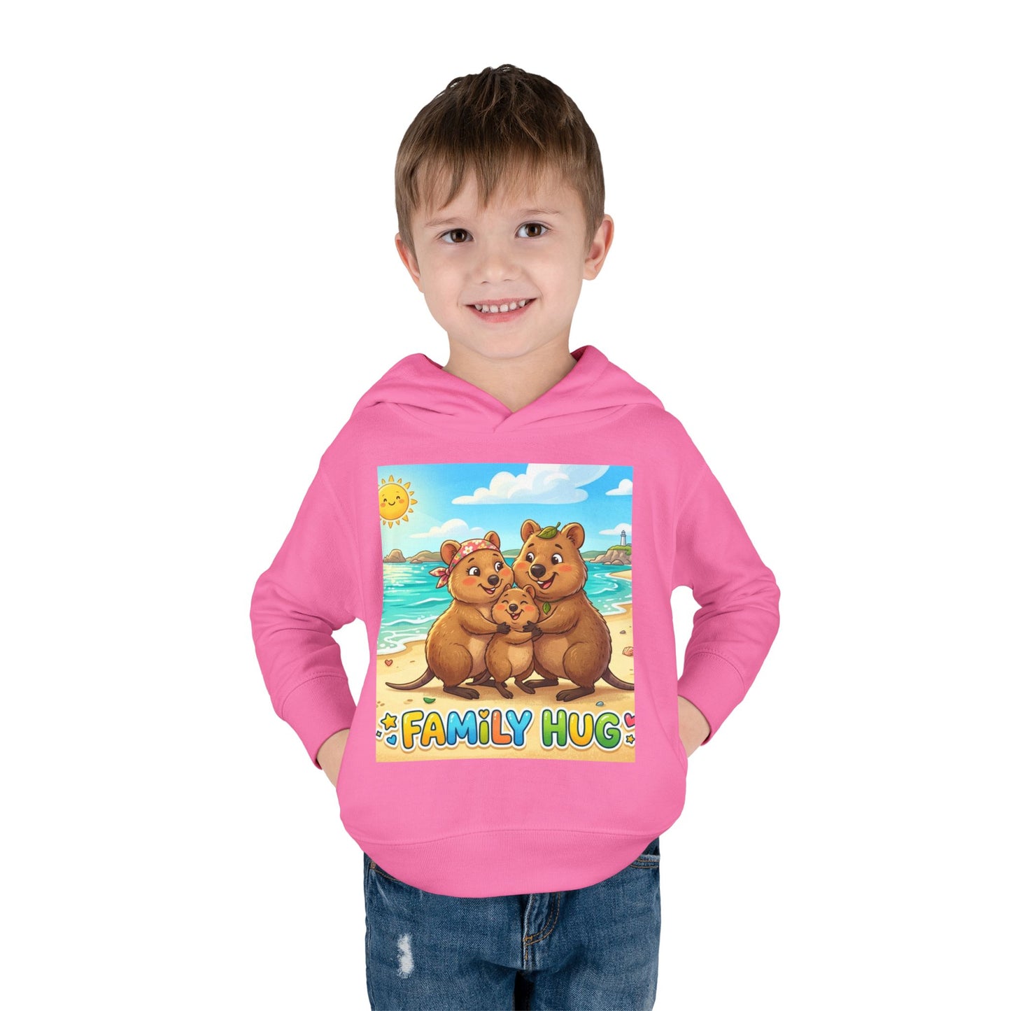 Family Hug Quokka Toddler Pullover Fleece Hoodie
